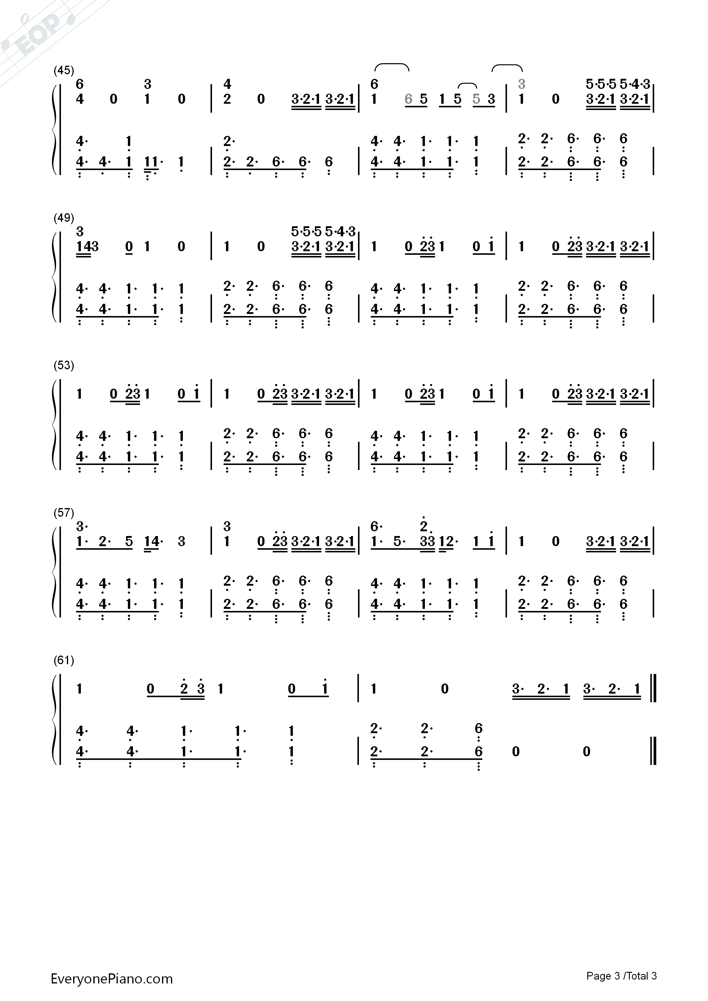 Down钢琴简谱_Fifth_Harmony演唱