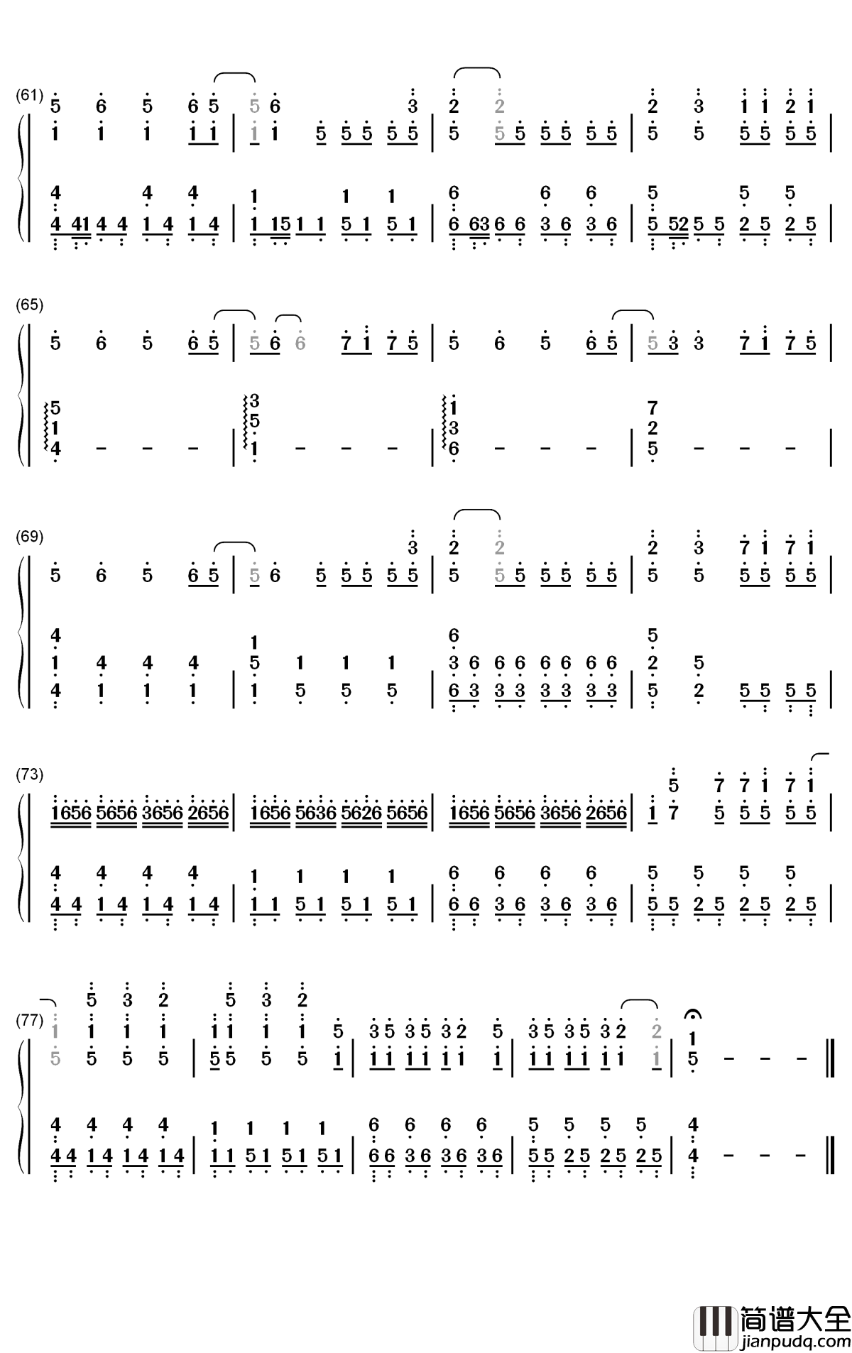 Eight钢琴简谱_数字双手_IU_Suga