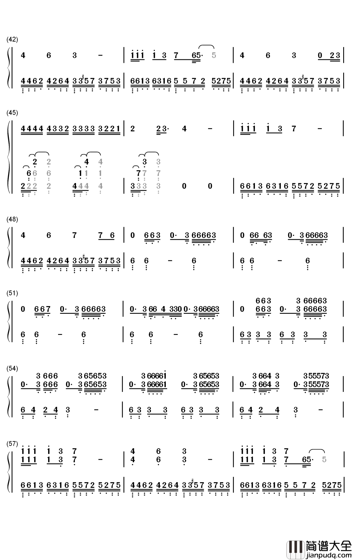 Louder_Than_Bombs钢琴简谱_数字双手_防弹少年团