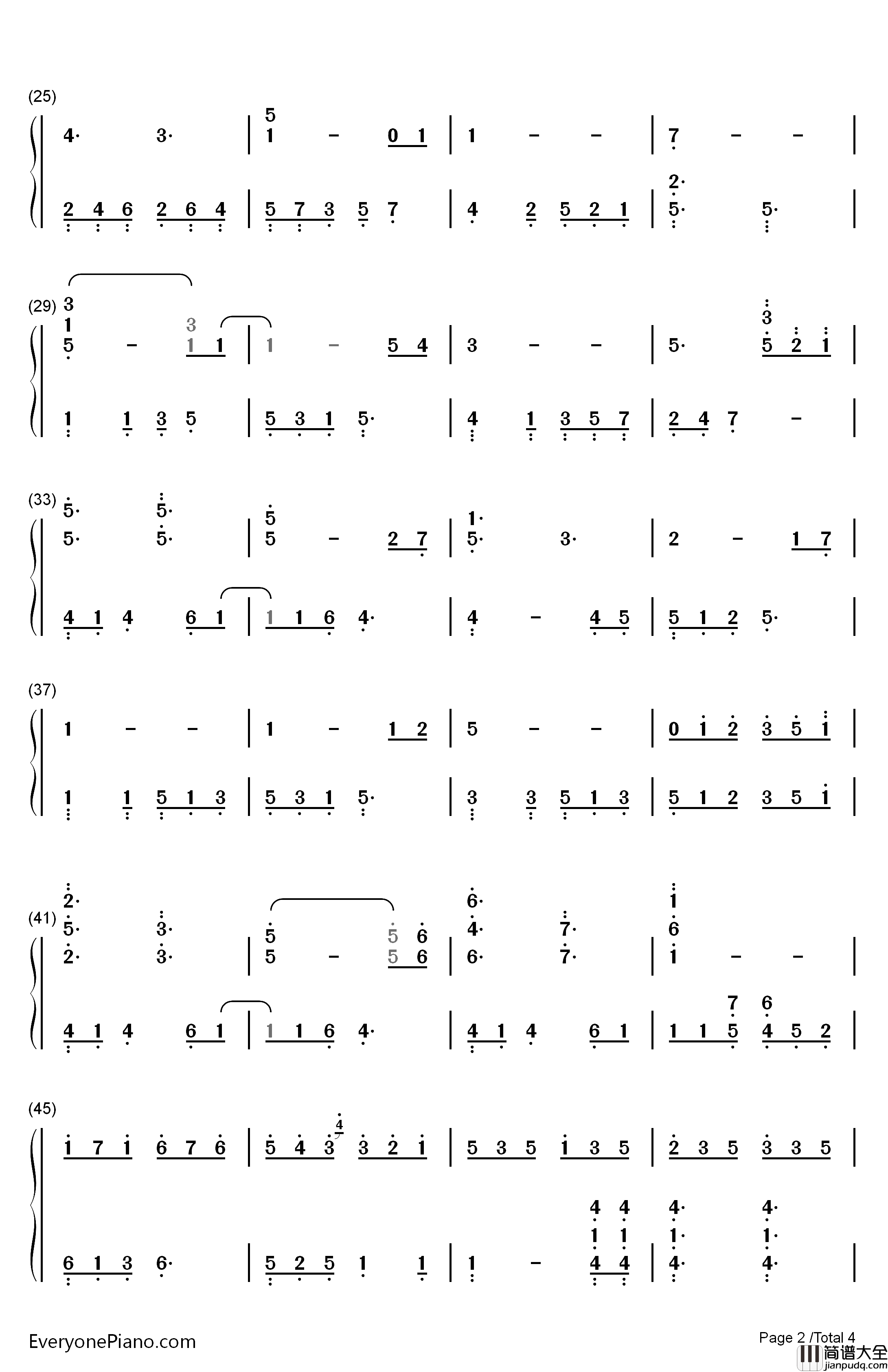 The_Autumn钢琴简谱_数字双手_猎豹移动公司