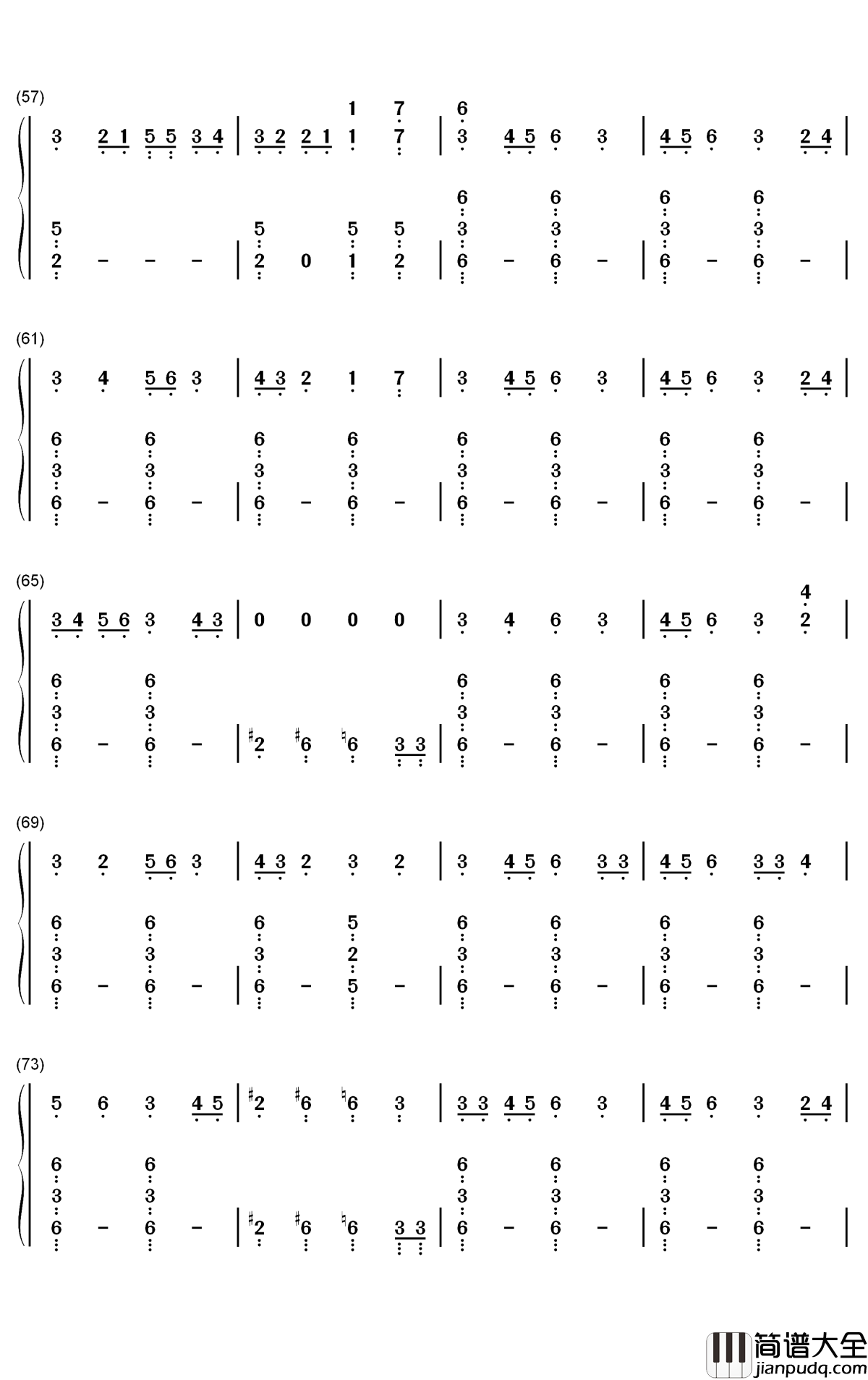 Noise钢琴简谱_数字双手_Nightwish