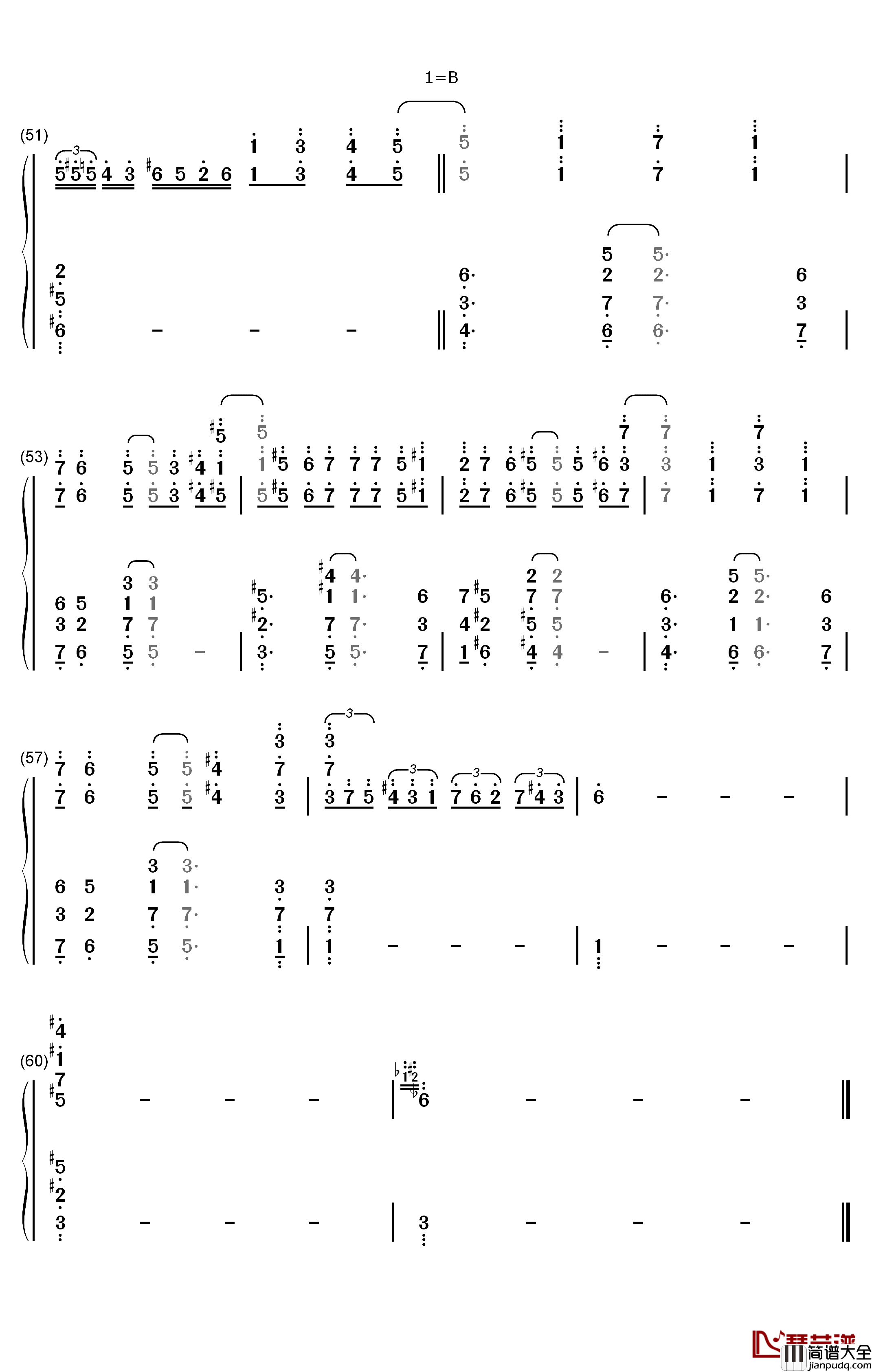 町かどタンジェント钢琴简谱_数字双手_小原好美_鬼头明里