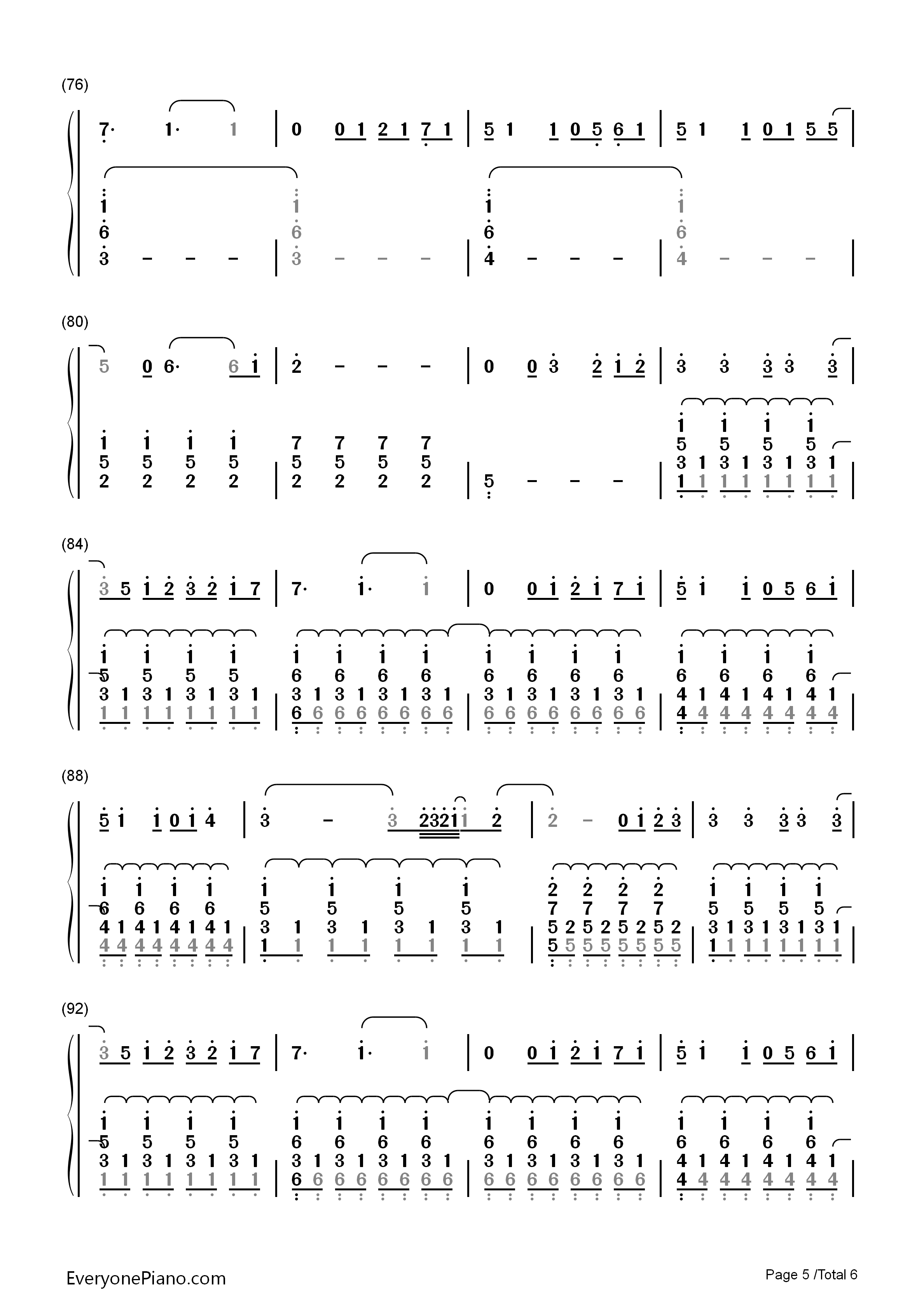 Secret_Love_Song钢琴简谱_Little_Mix演唱