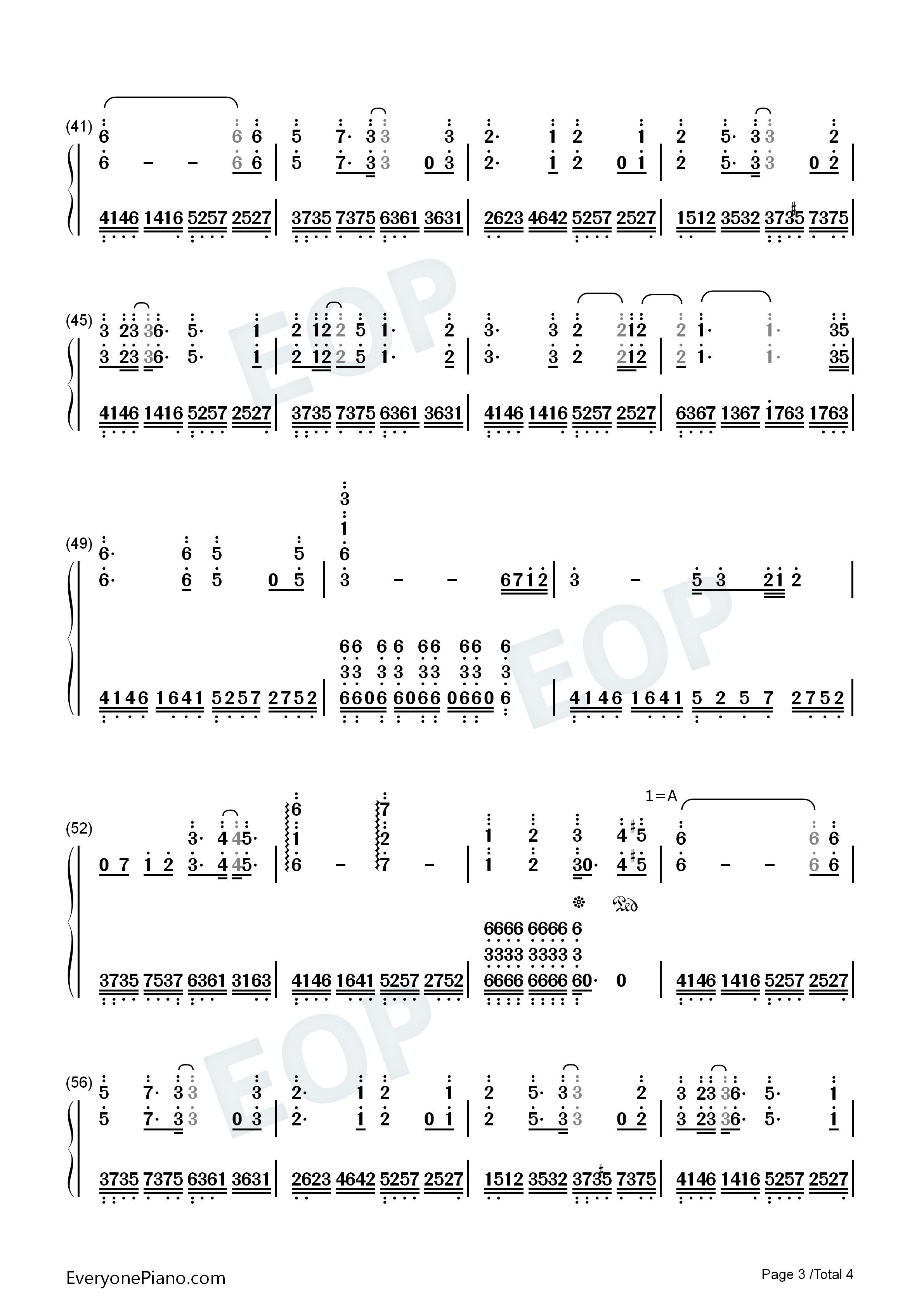 此生不换钢琴简谱_青鸟飞鱼演唱