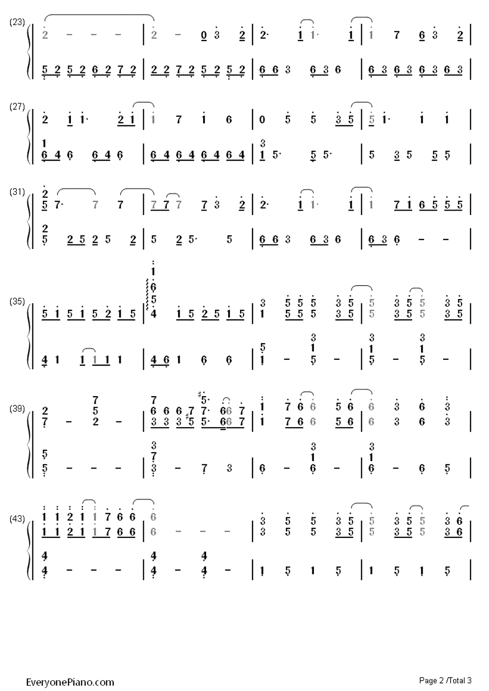 Carry_On钢琴简谱_Ali演唱