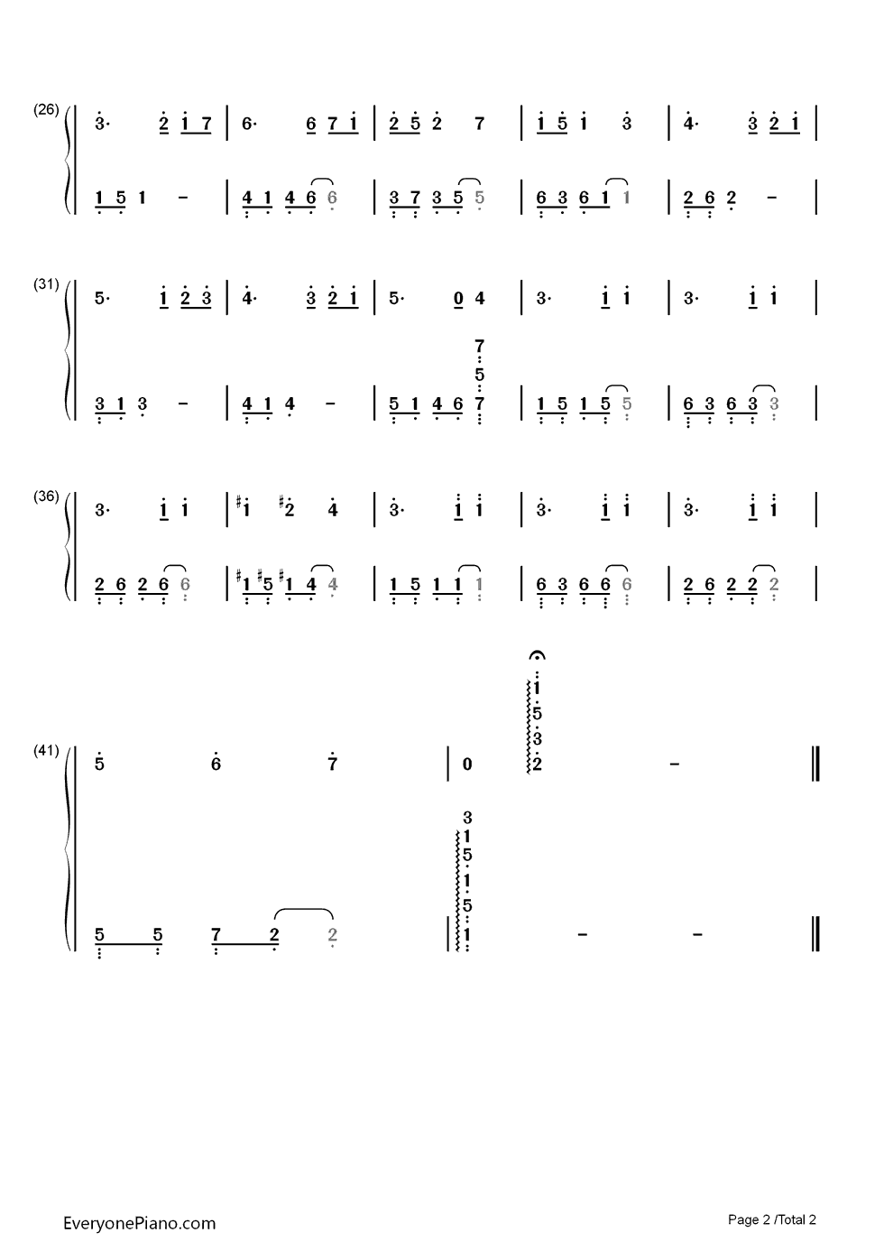 やさしい気持ち钢琴简谱_前口涉演唱