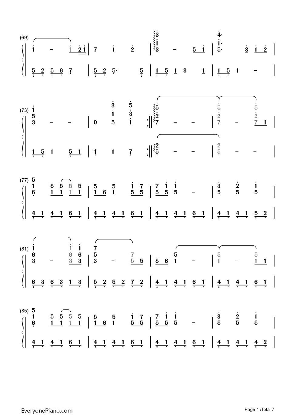 风の街へ钢琴简谱_FictionJunction_KEIKO演唱