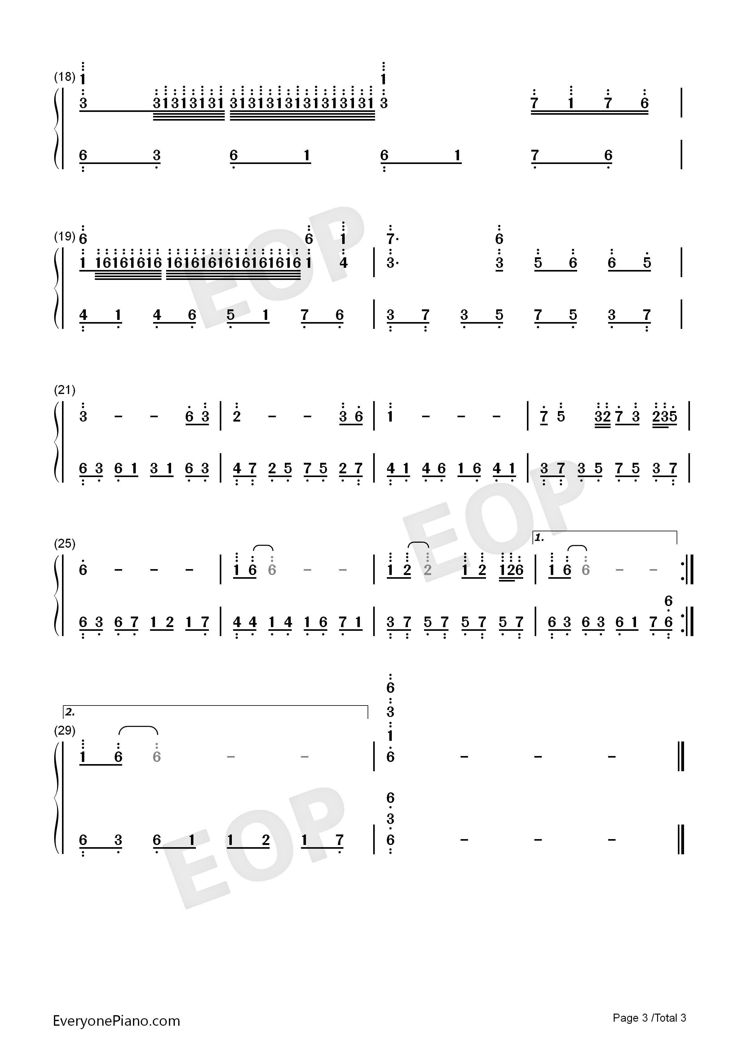 枉凝眉钢琴简谱_陈力演唱