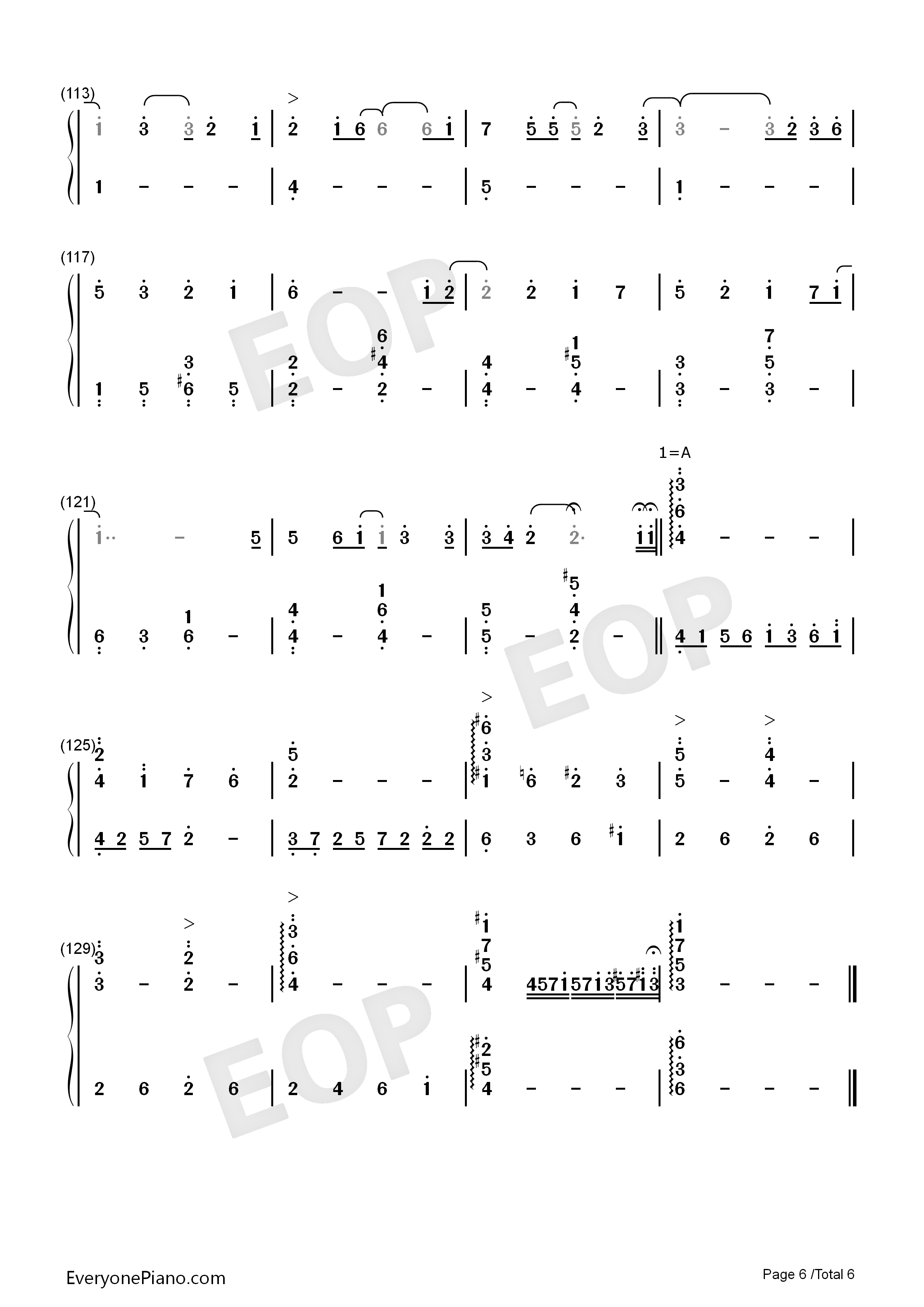 爱的回归线_钢琴简谱_陈韵若__陈每文演唱