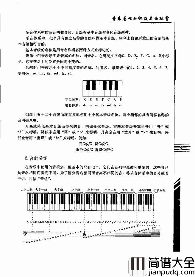 音乐基础知识及名曲欣赏目录1_60简谱