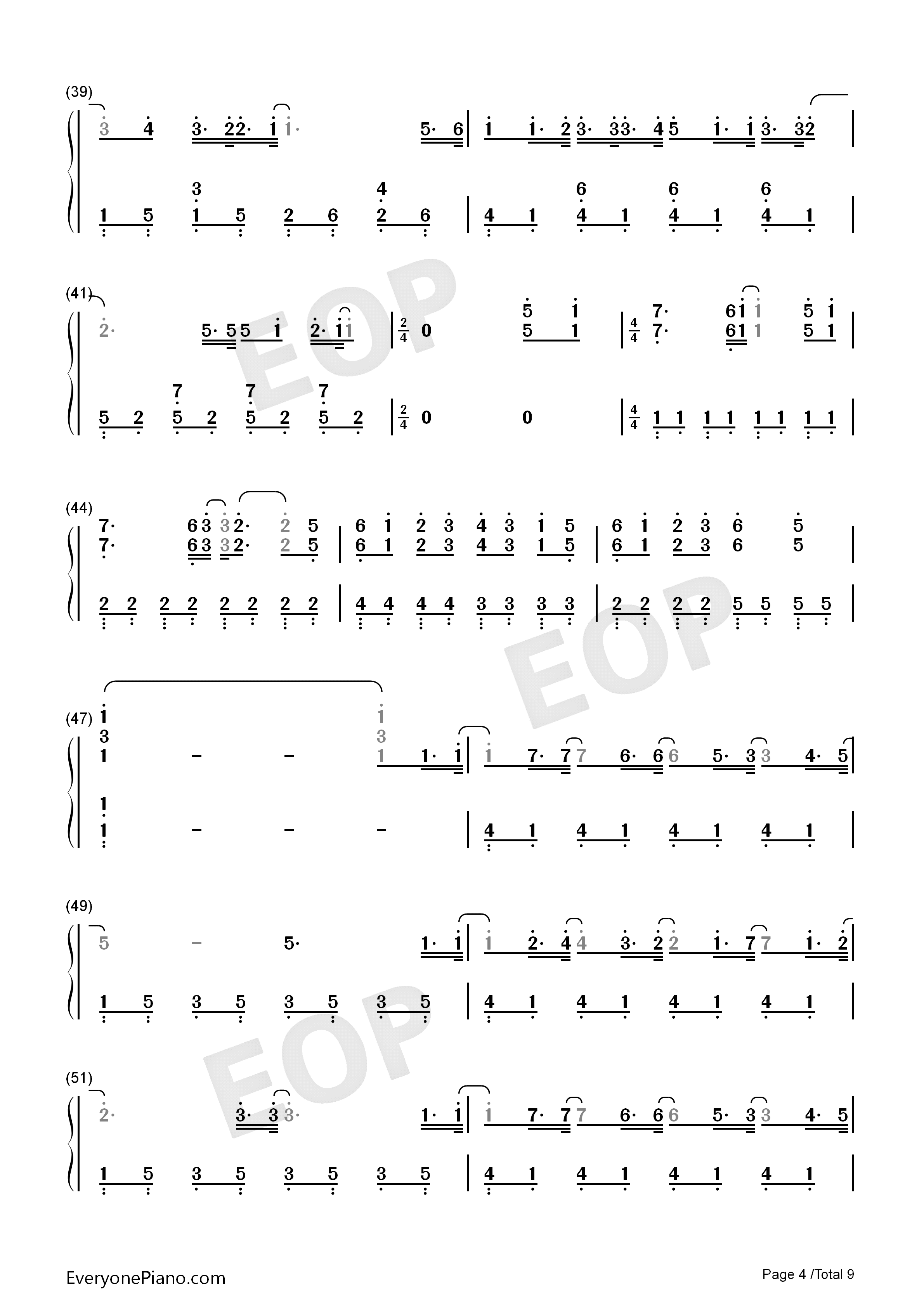 クリスマスソング钢琴简谱_back_number演唱