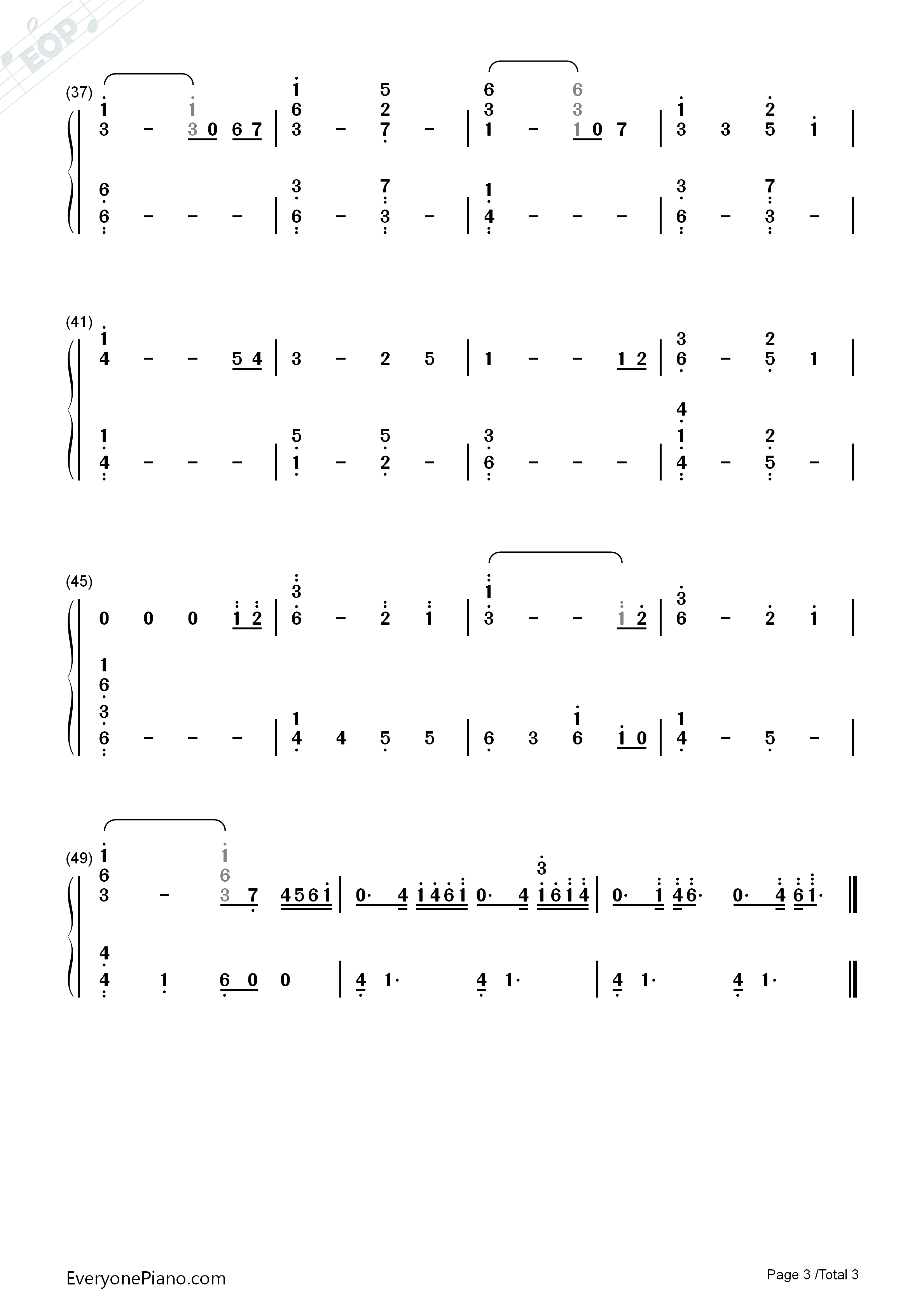 秒速5センチメートル钢琴简谱_天门演唱