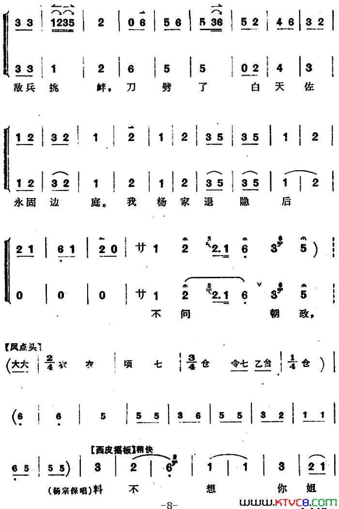 穆桂英挂帅第六场述旧穆桂英挂帅_第六场_述旧简谱