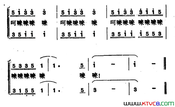 生活在向你招手女声二重唱简谱