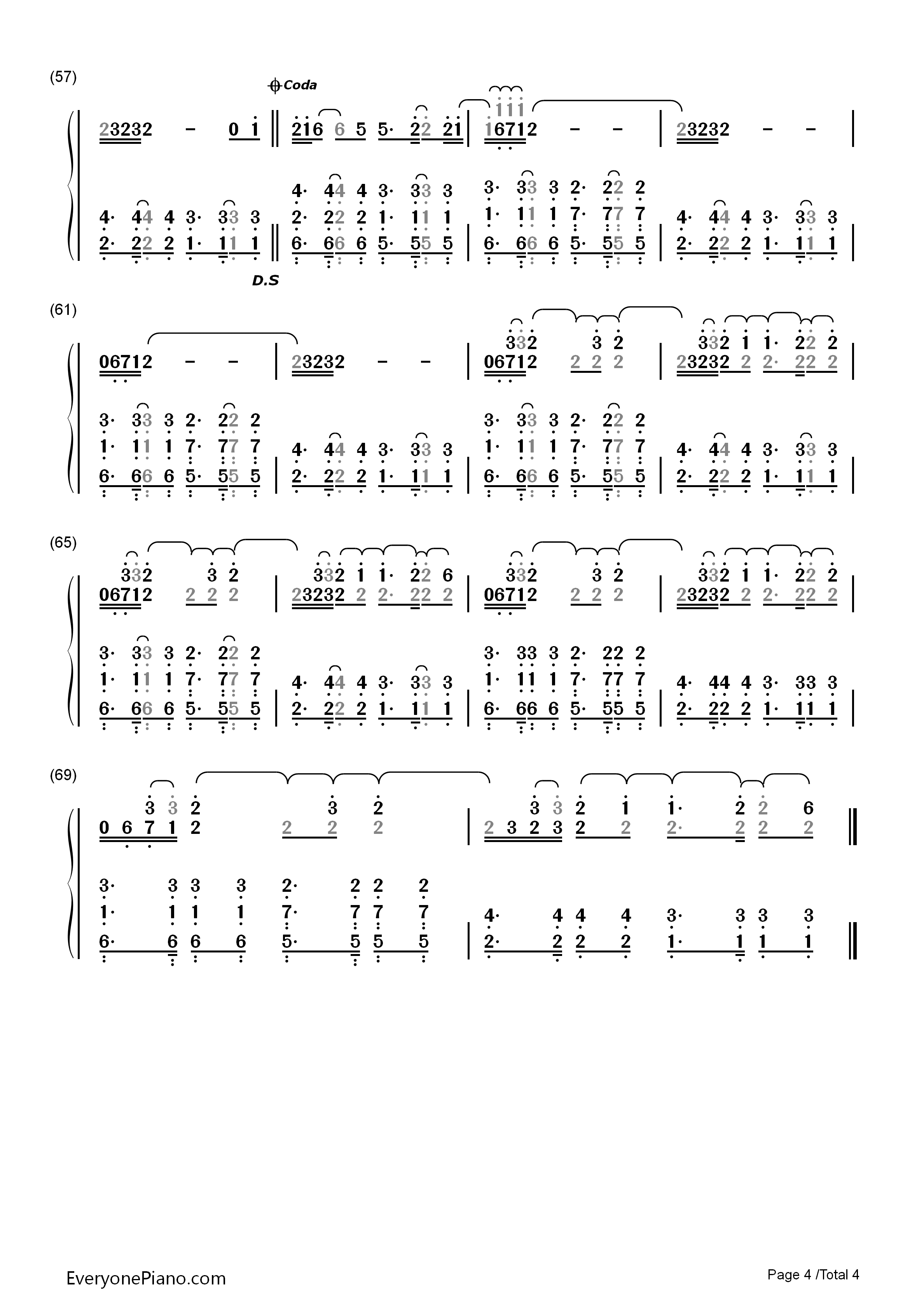 King钢琴简谱_Years_&_Years演唱