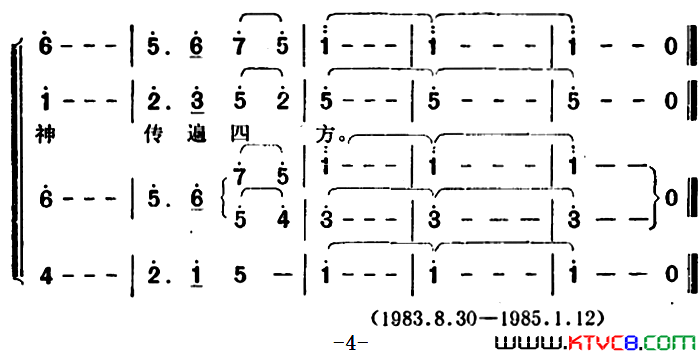 引滦颂电视歌舞_英雄的雕像_选曲简谱