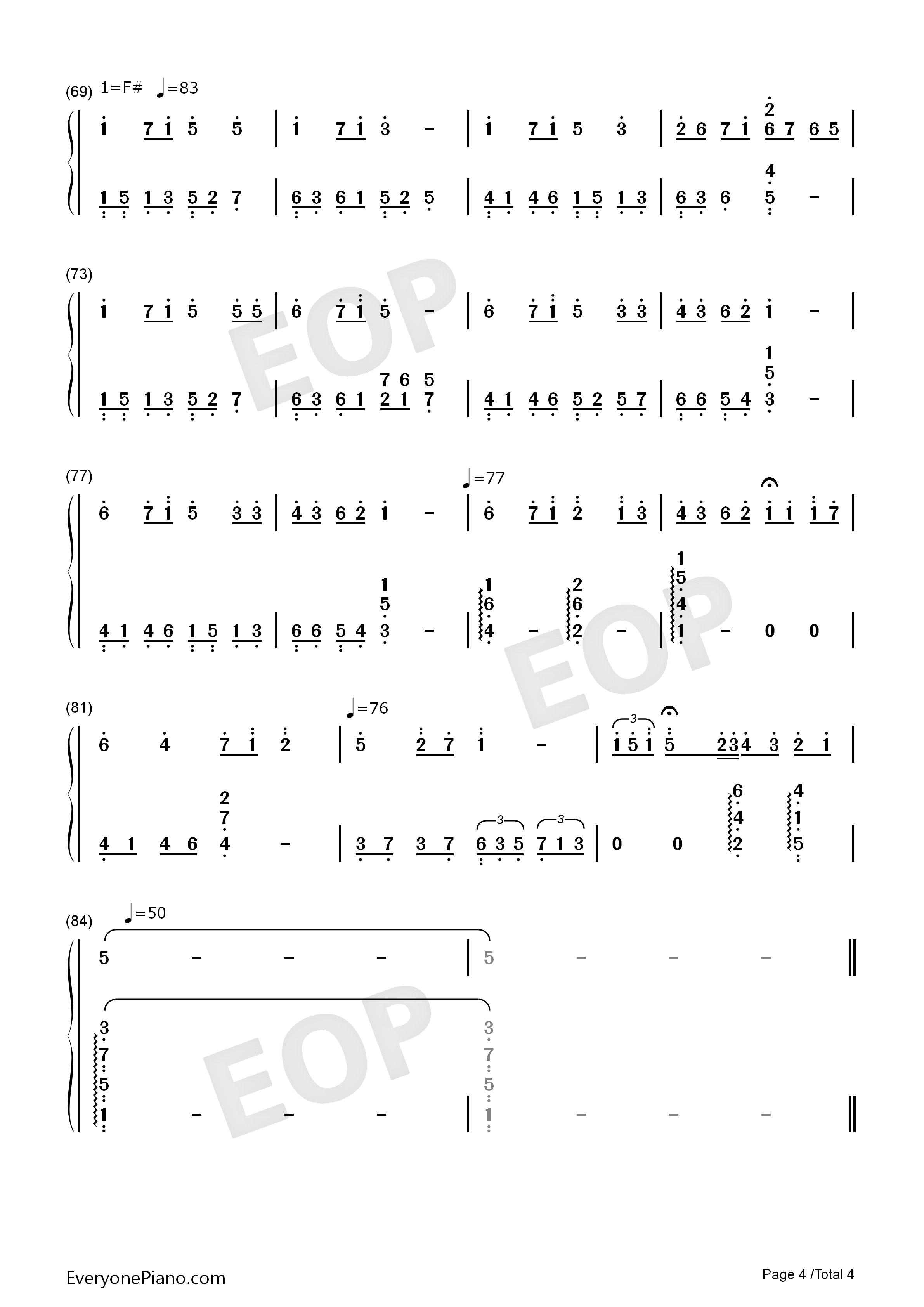 知足钢琴简谱_五月天演唱