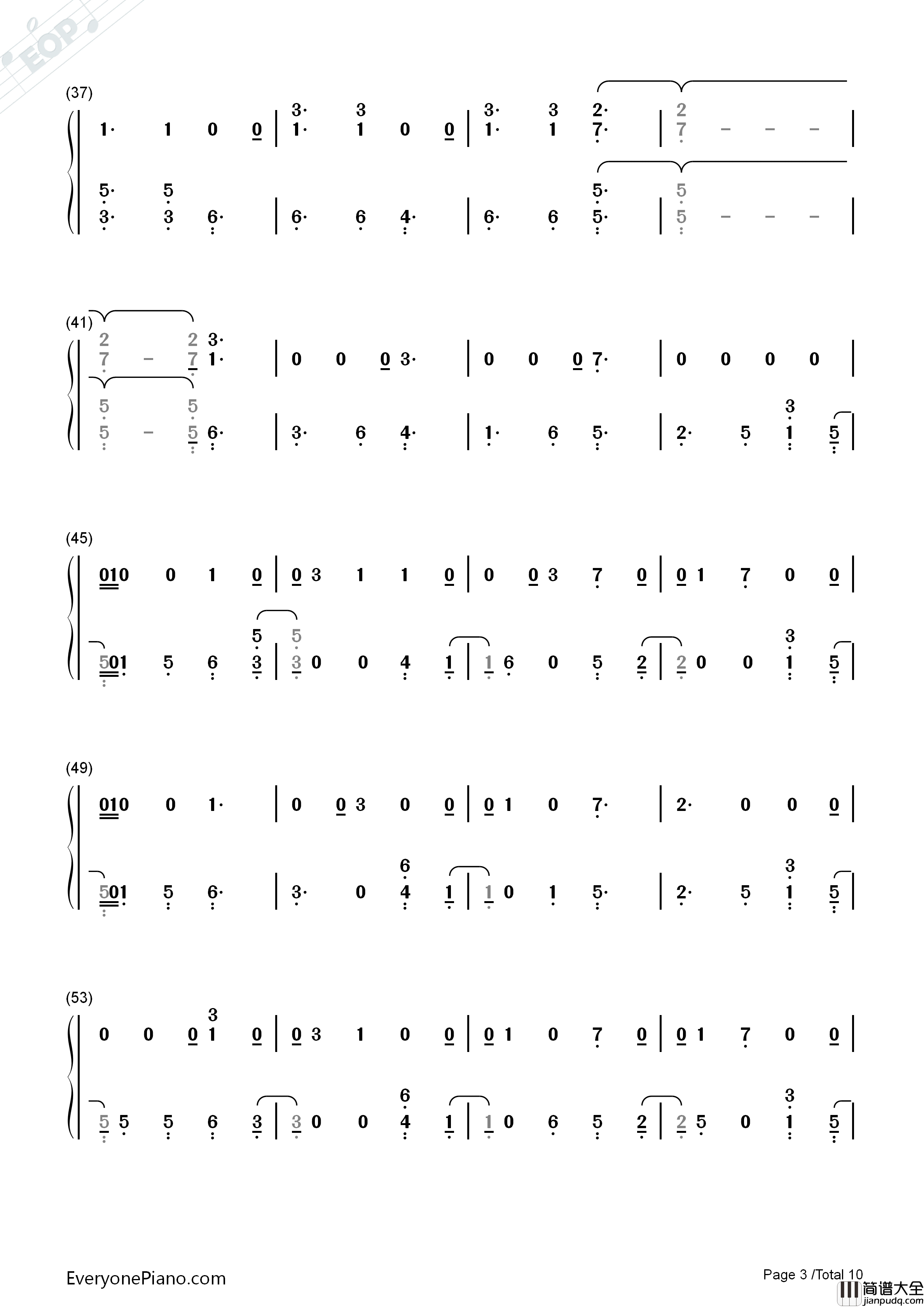 Follow_Your_Fire钢琴简谱_Kodaline演唱