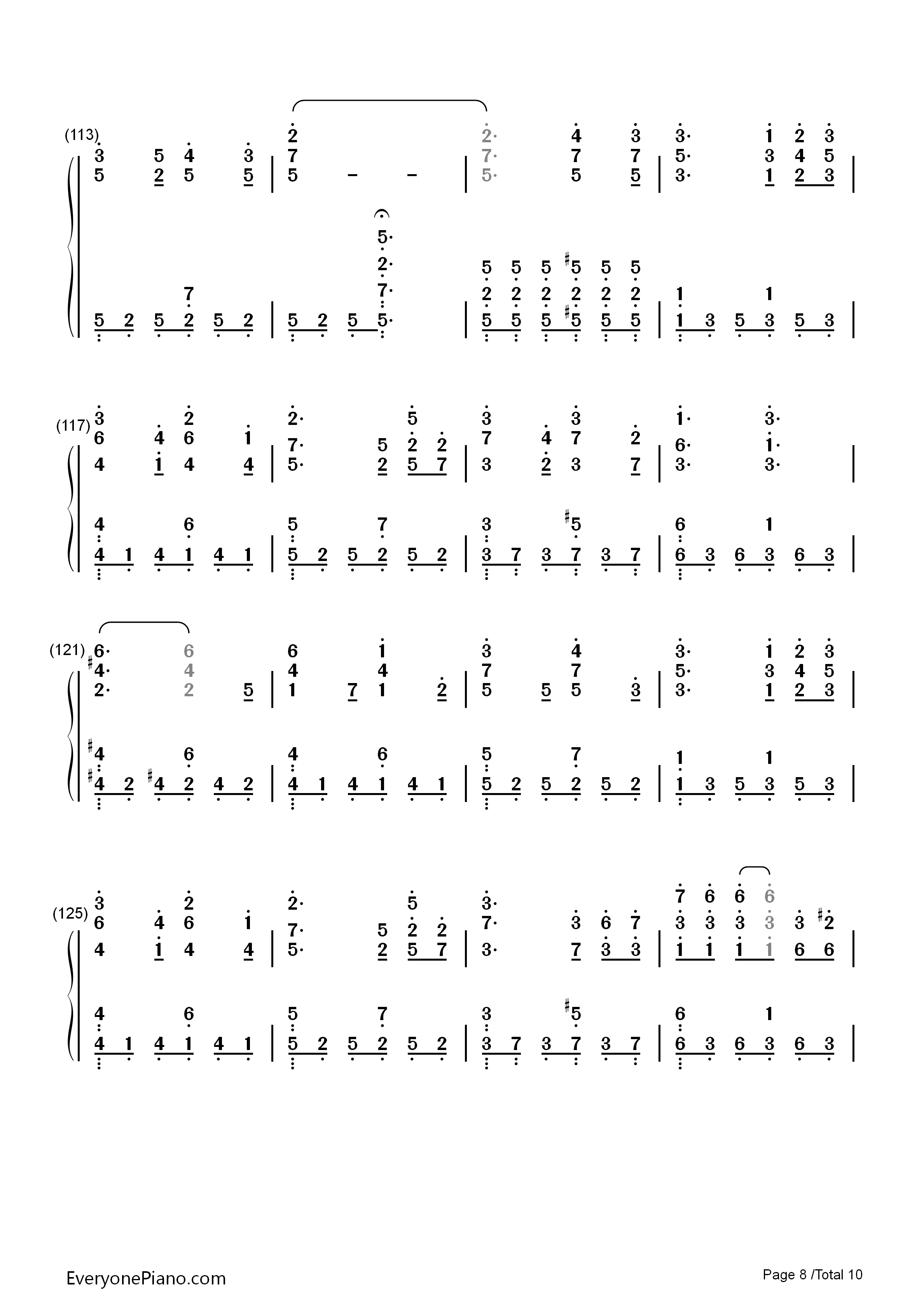 あなたがいた森（曾有你的森林）钢琴简谱_树海演唱