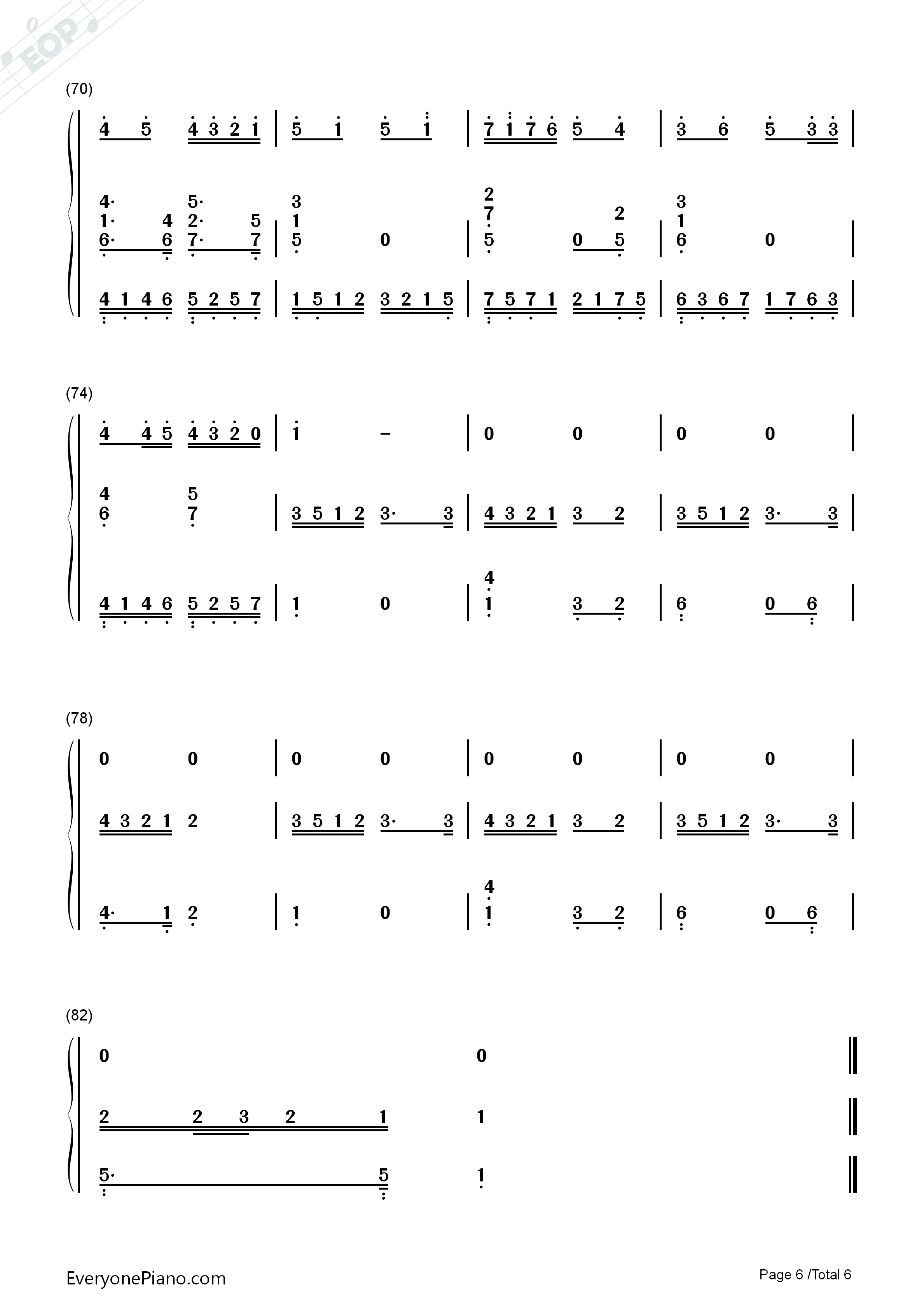 香水百合钢琴简谱_张韶涵演唱