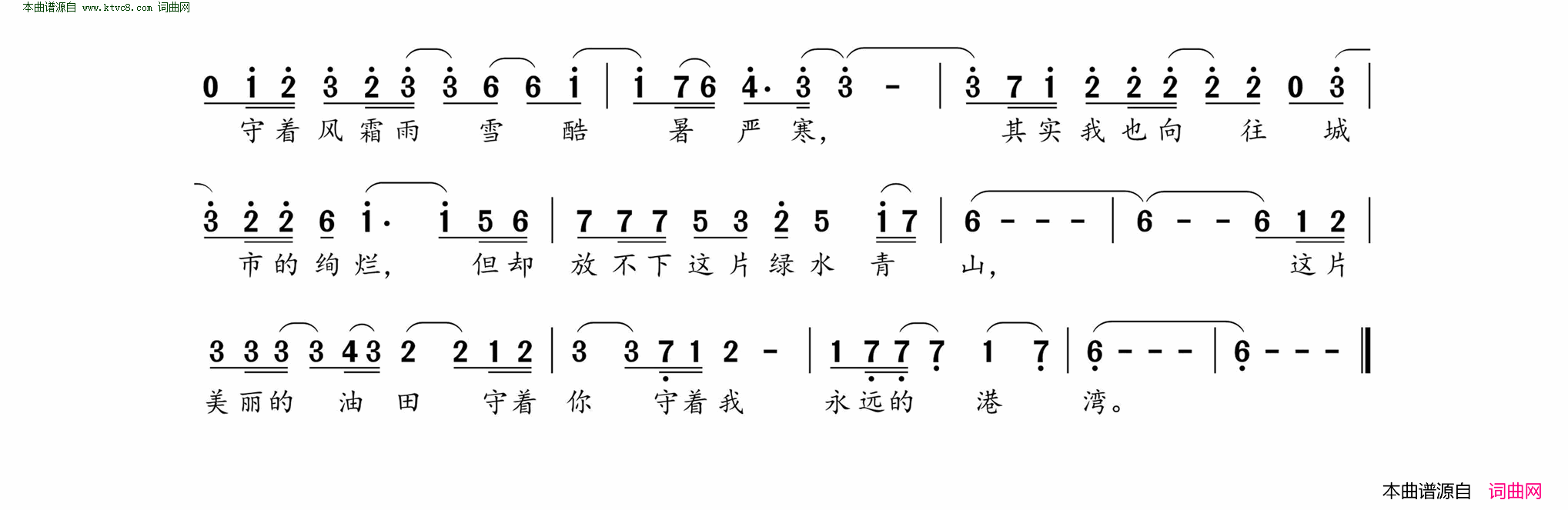 我在这里守了多少年简谱