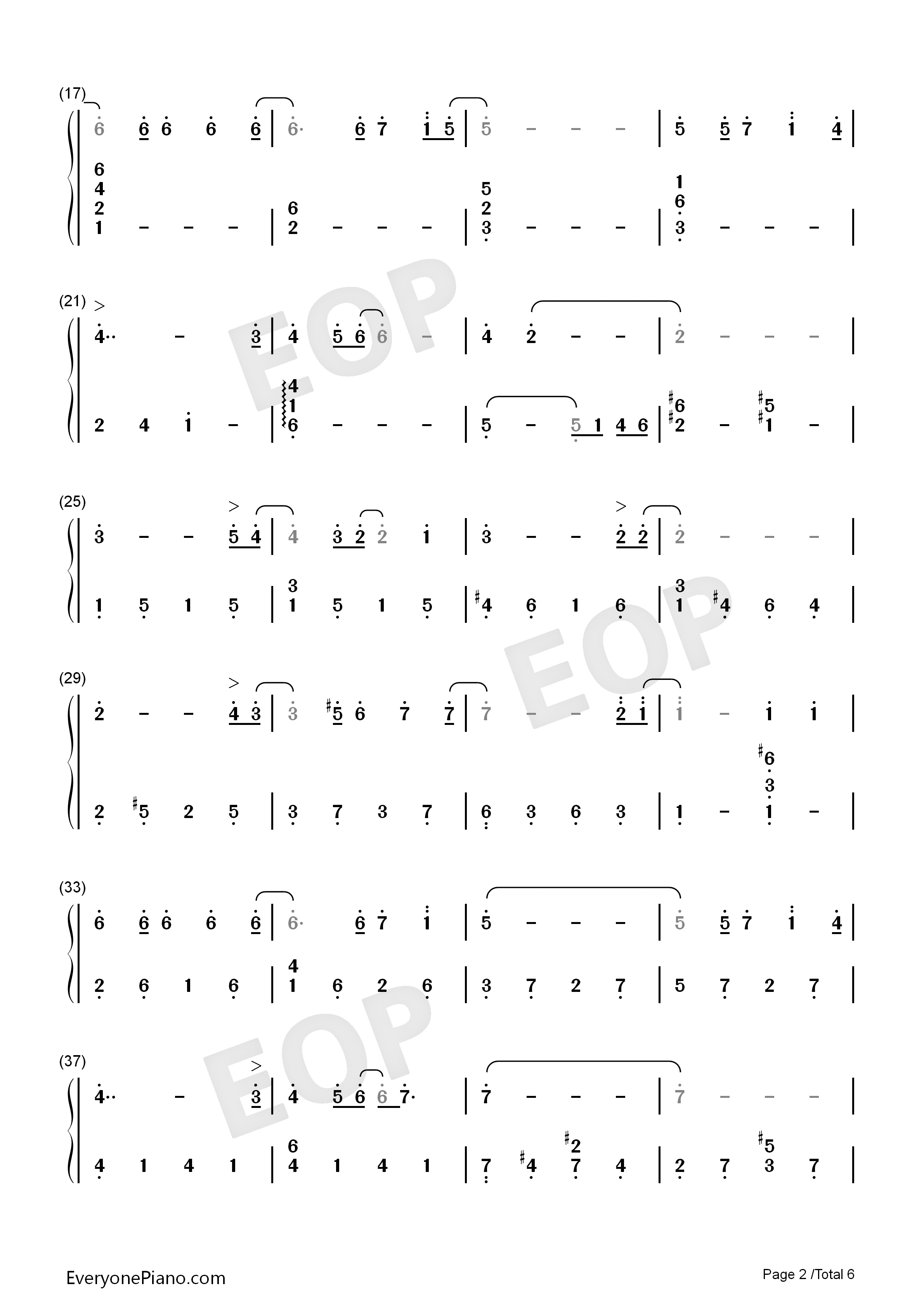 爱的回归线_钢琴简谱_陈韵若__陈每文演唱