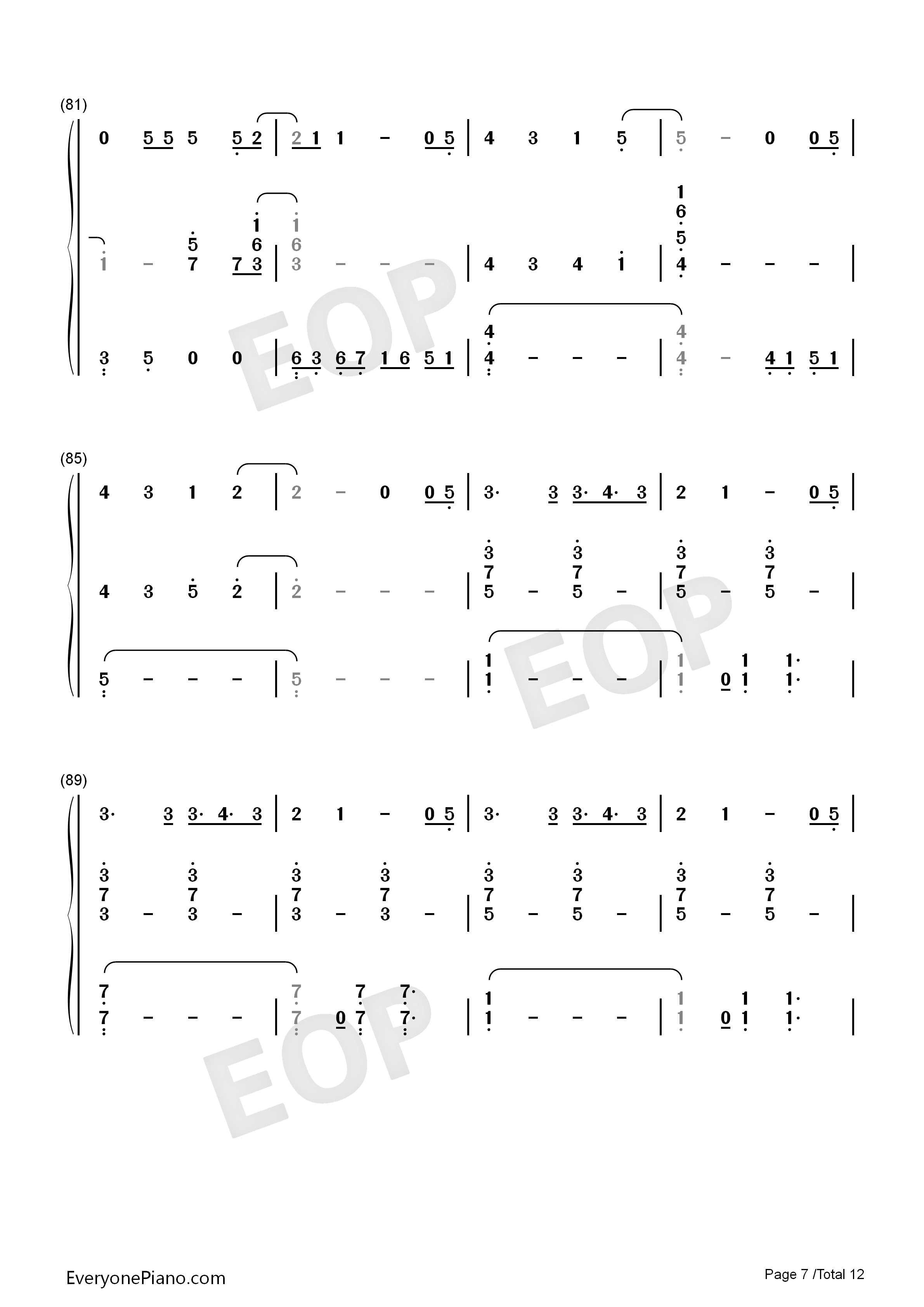 慢慢走钢琴简谱_许魏洲演唱