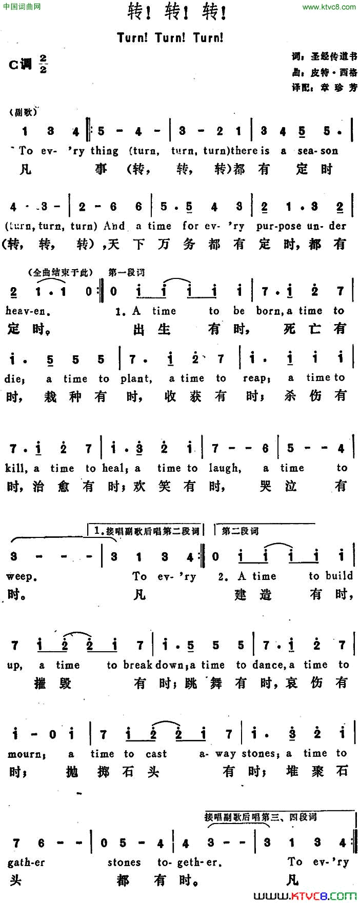 [美]转！转！转！Turn！Turn！Turn！[美]转！转！转！Turn！Turn！Turn_！简谱