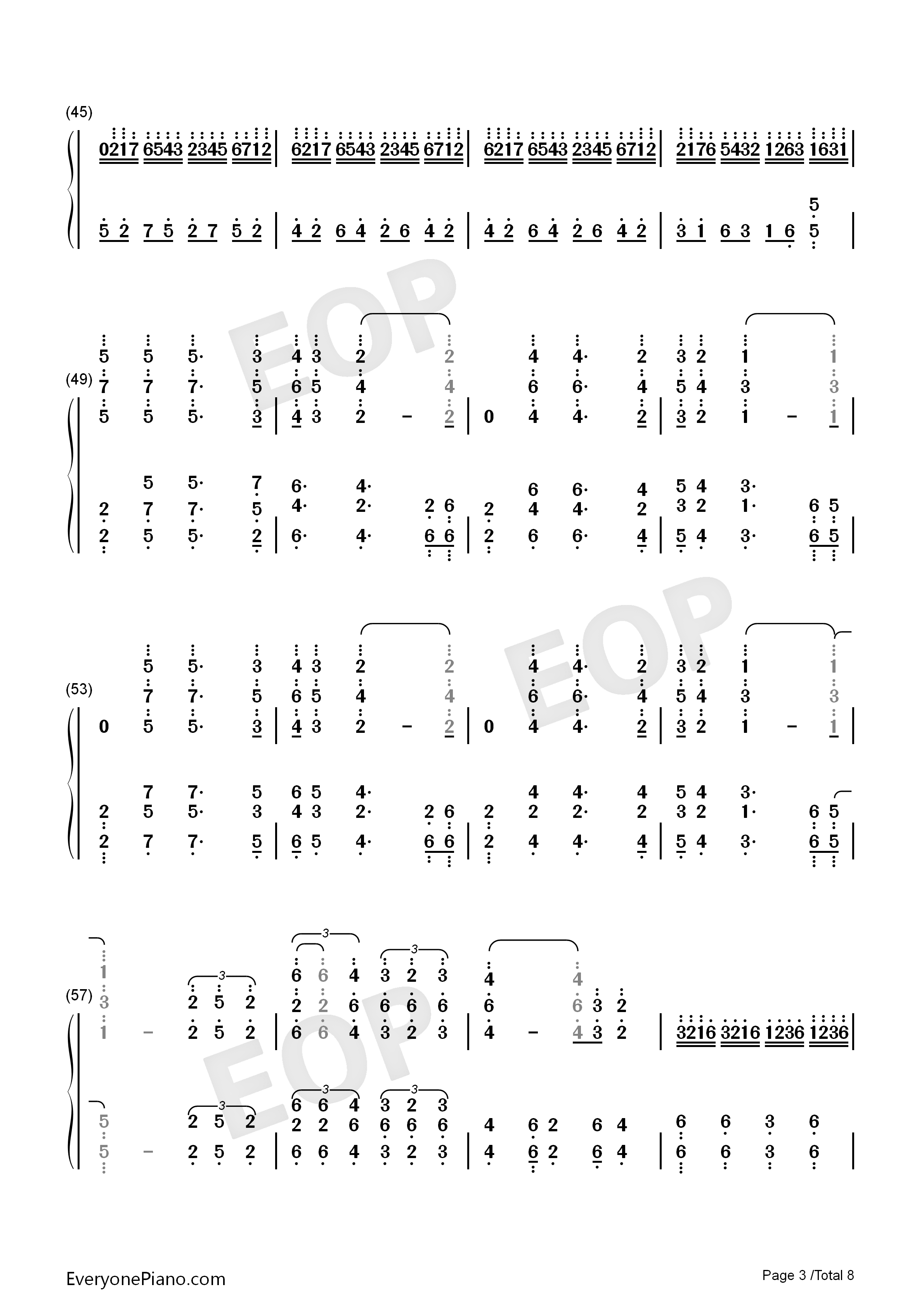 Clocks钢琴简谱_马克西姆演唱