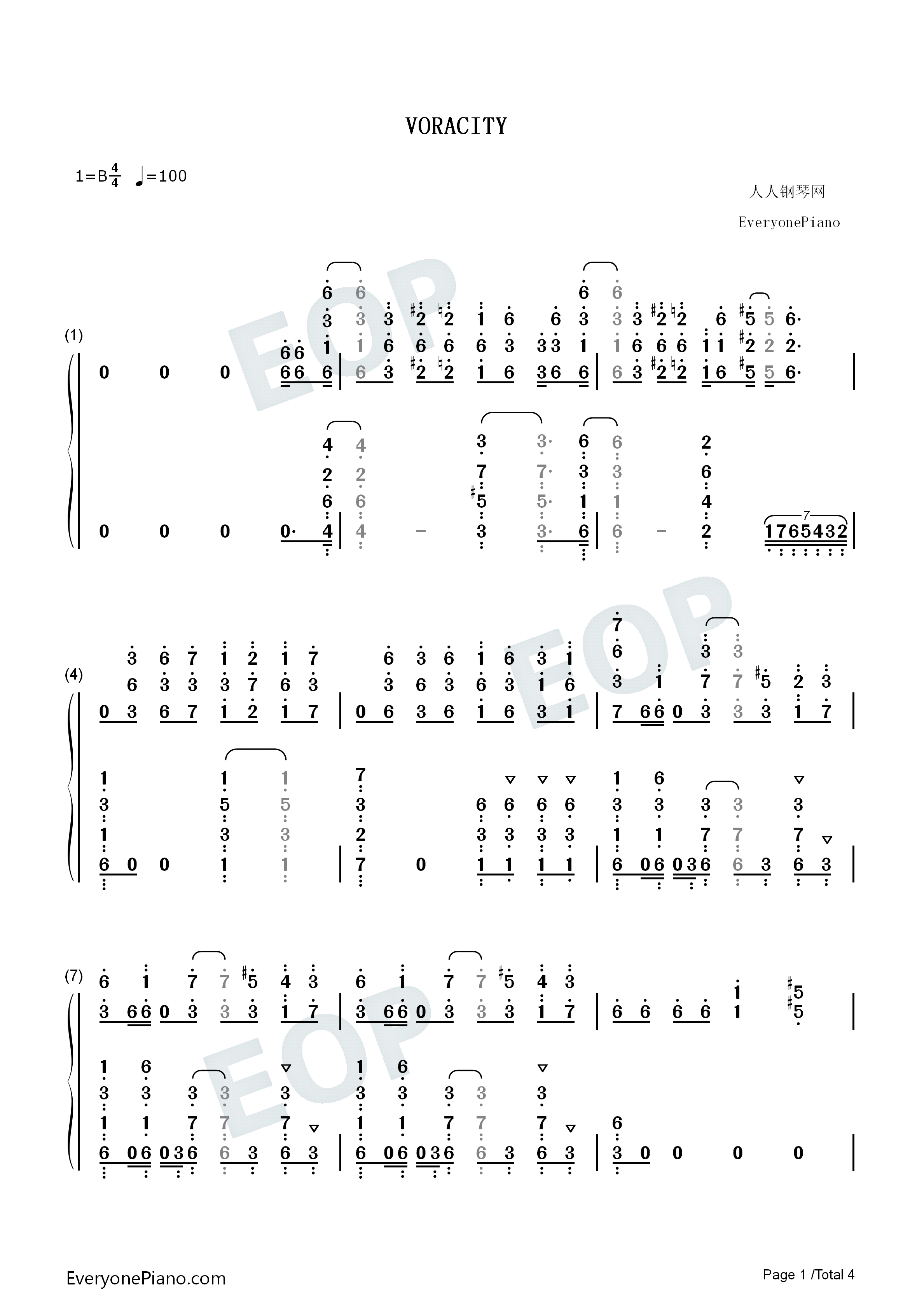 VORACITY钢琴简谱_MYTH_&_ROID演唱