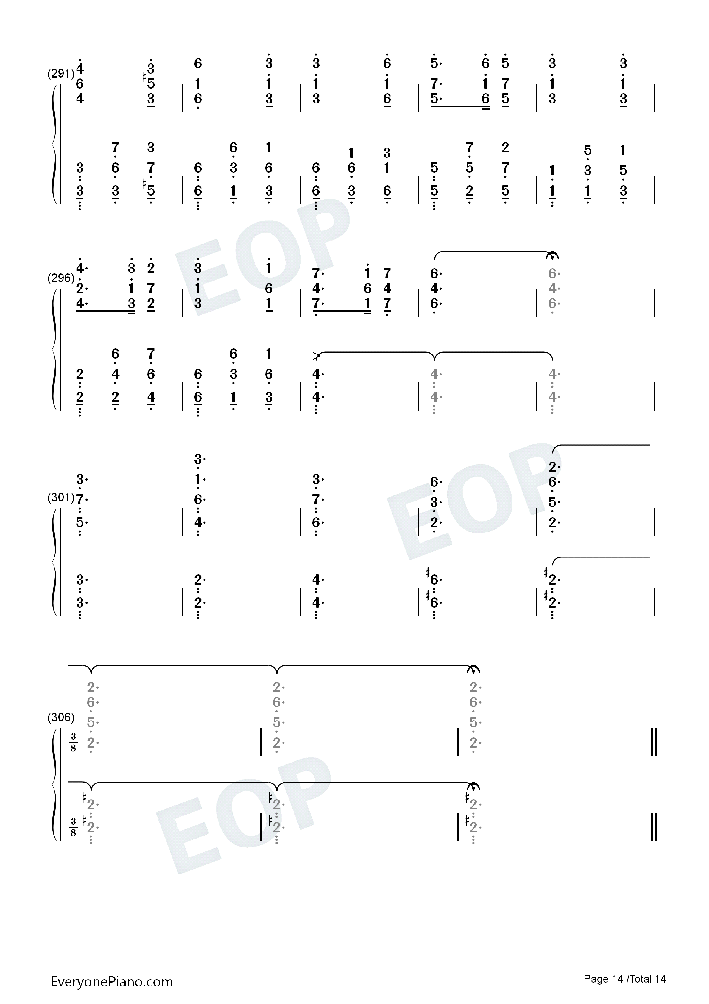 满天钢琴简谱_Kalafina演唱