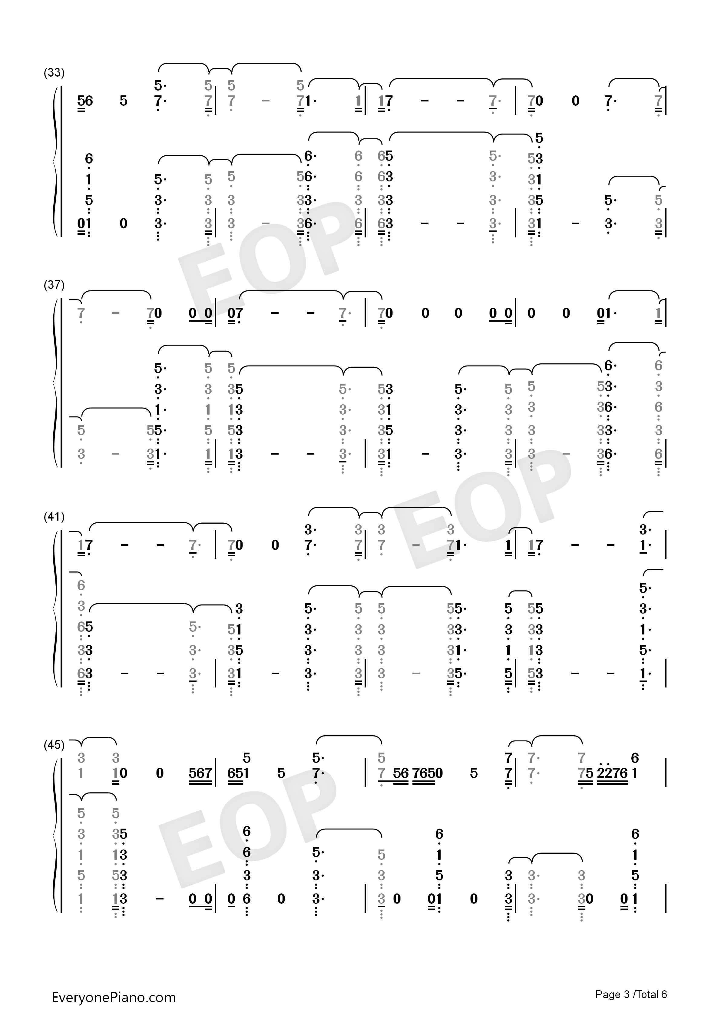 Let_You_Down钢琴简谱_NF演唱