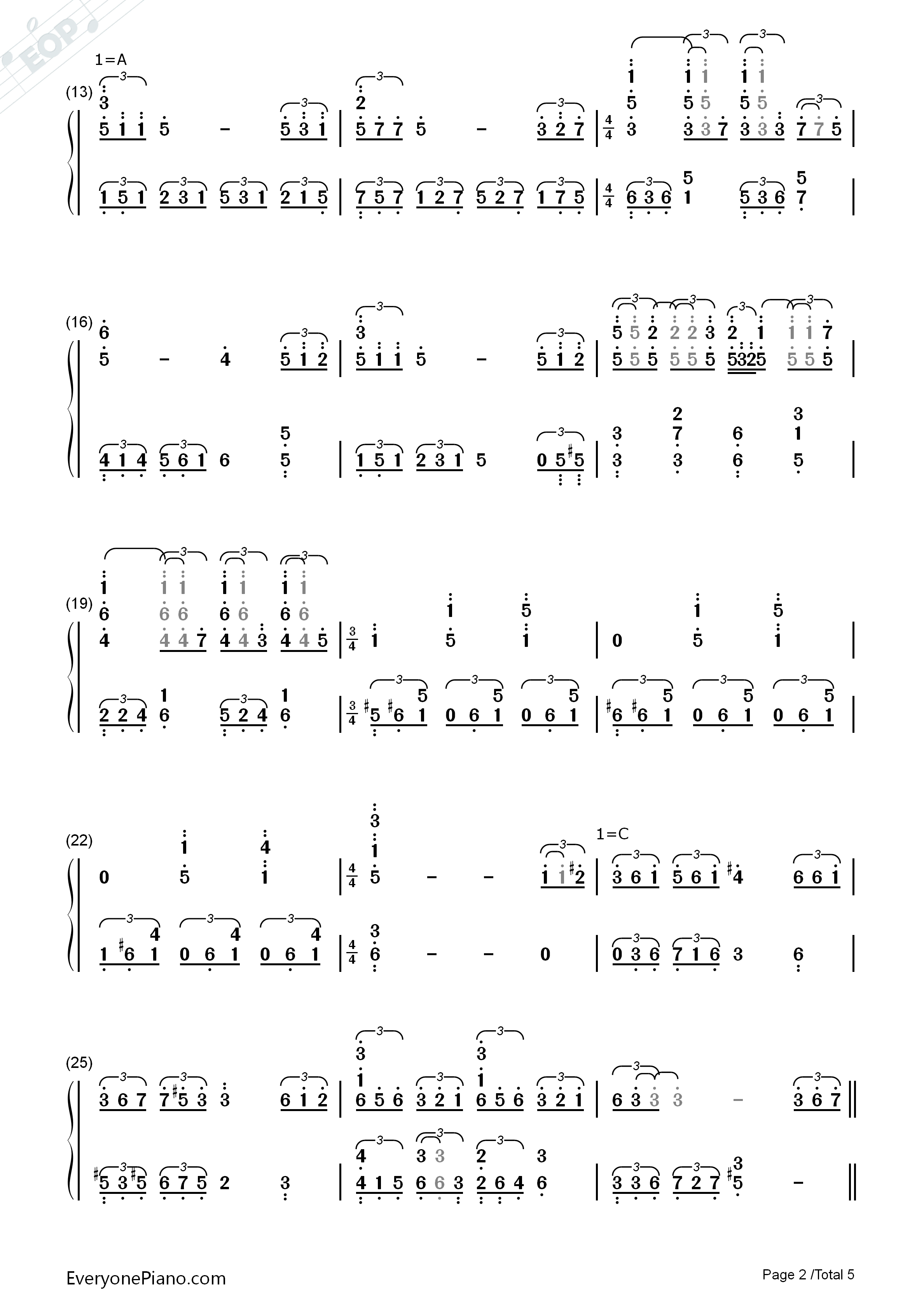 爱钢琴简谱_莫文蔚演唱