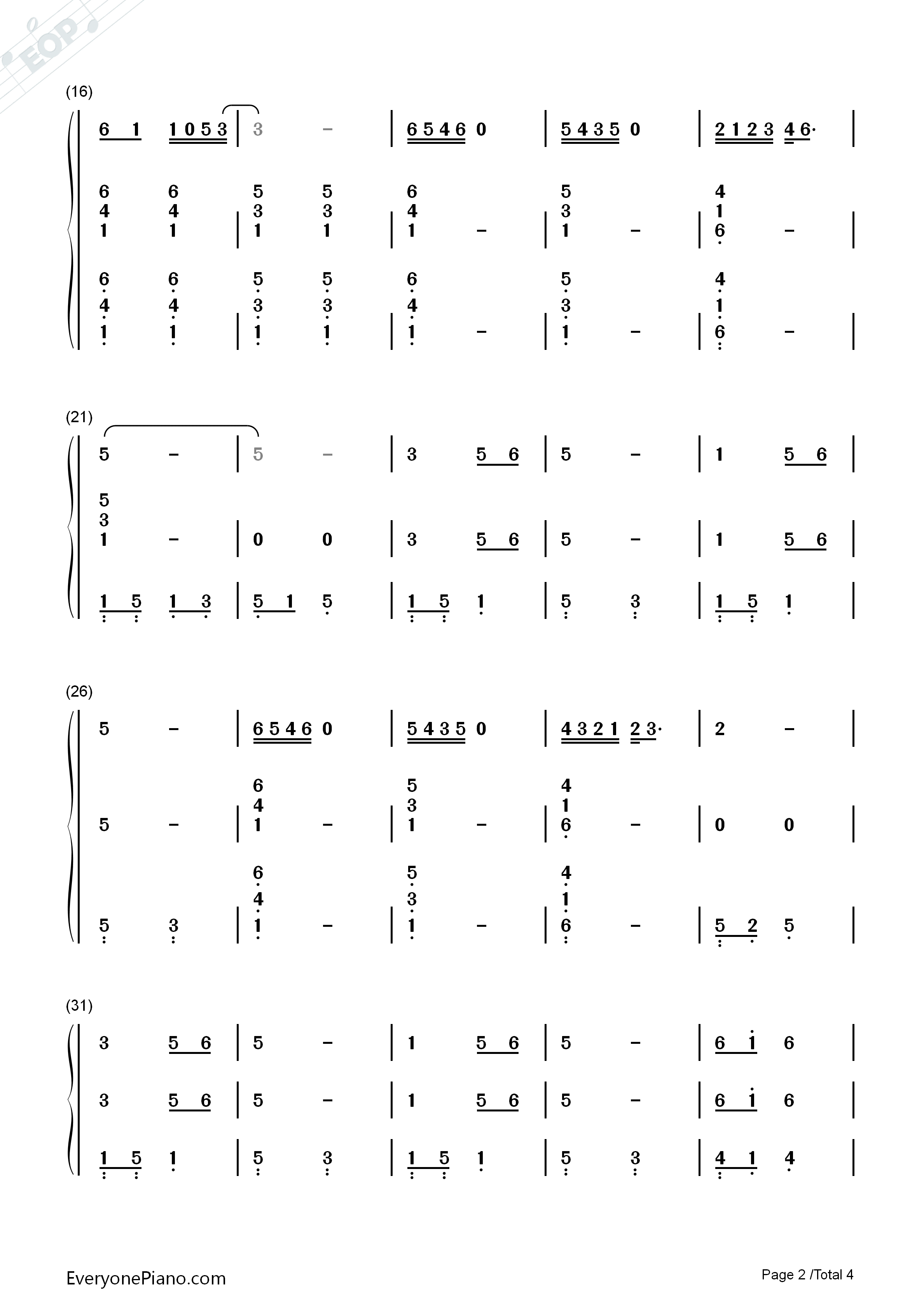 金色童年钢琴简谱_杨烁演唱