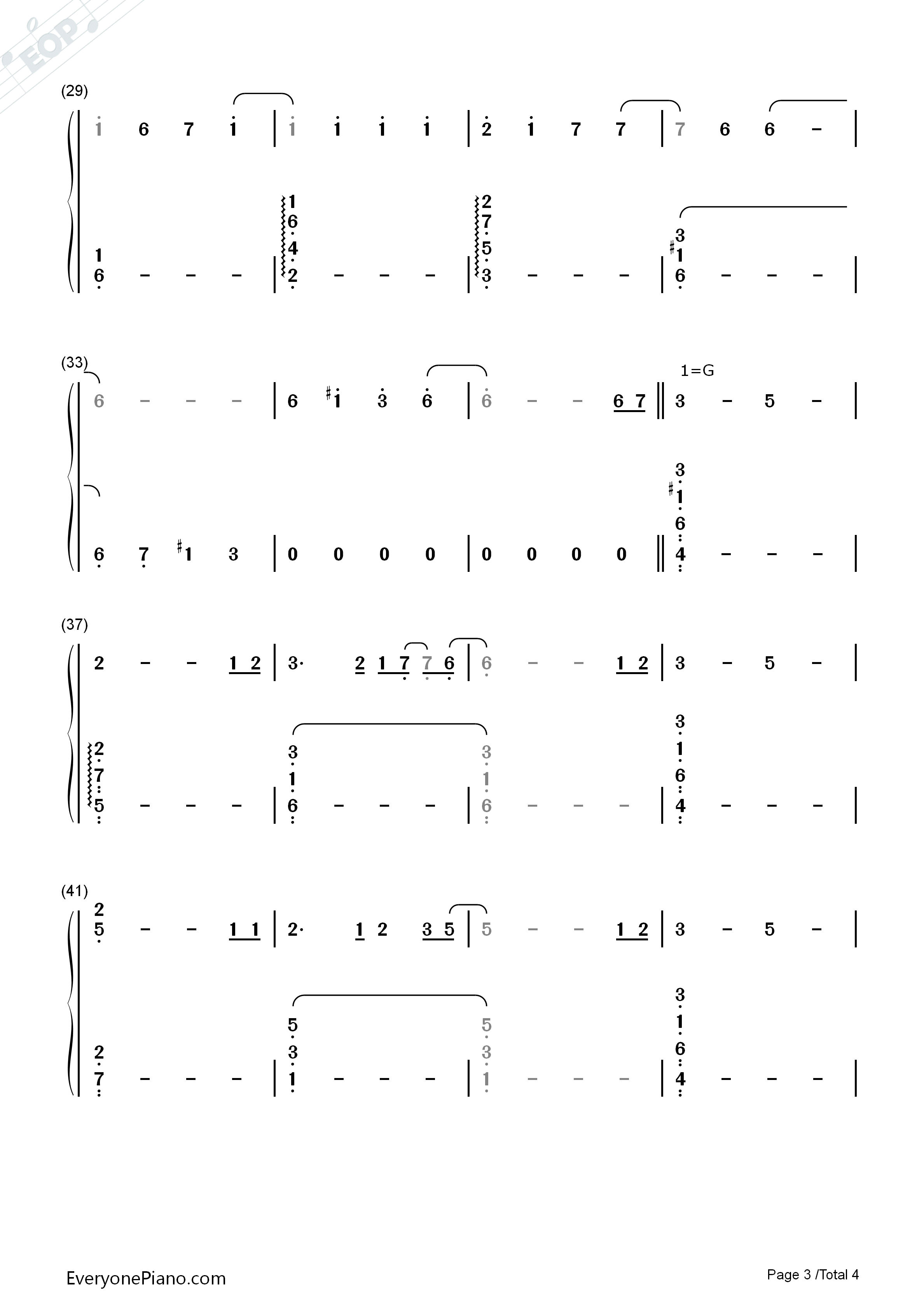 前を向いて钢琴简谱_若草恵演唱