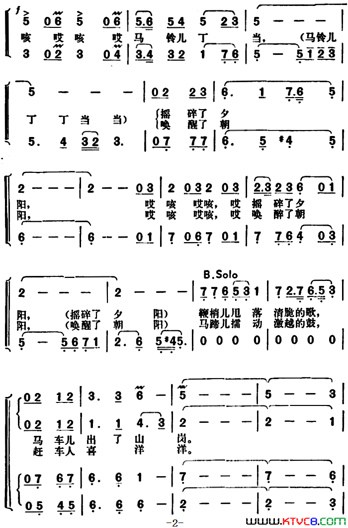 马铃响丁当电视音乐风光片_燕山金秋_选曲简谱