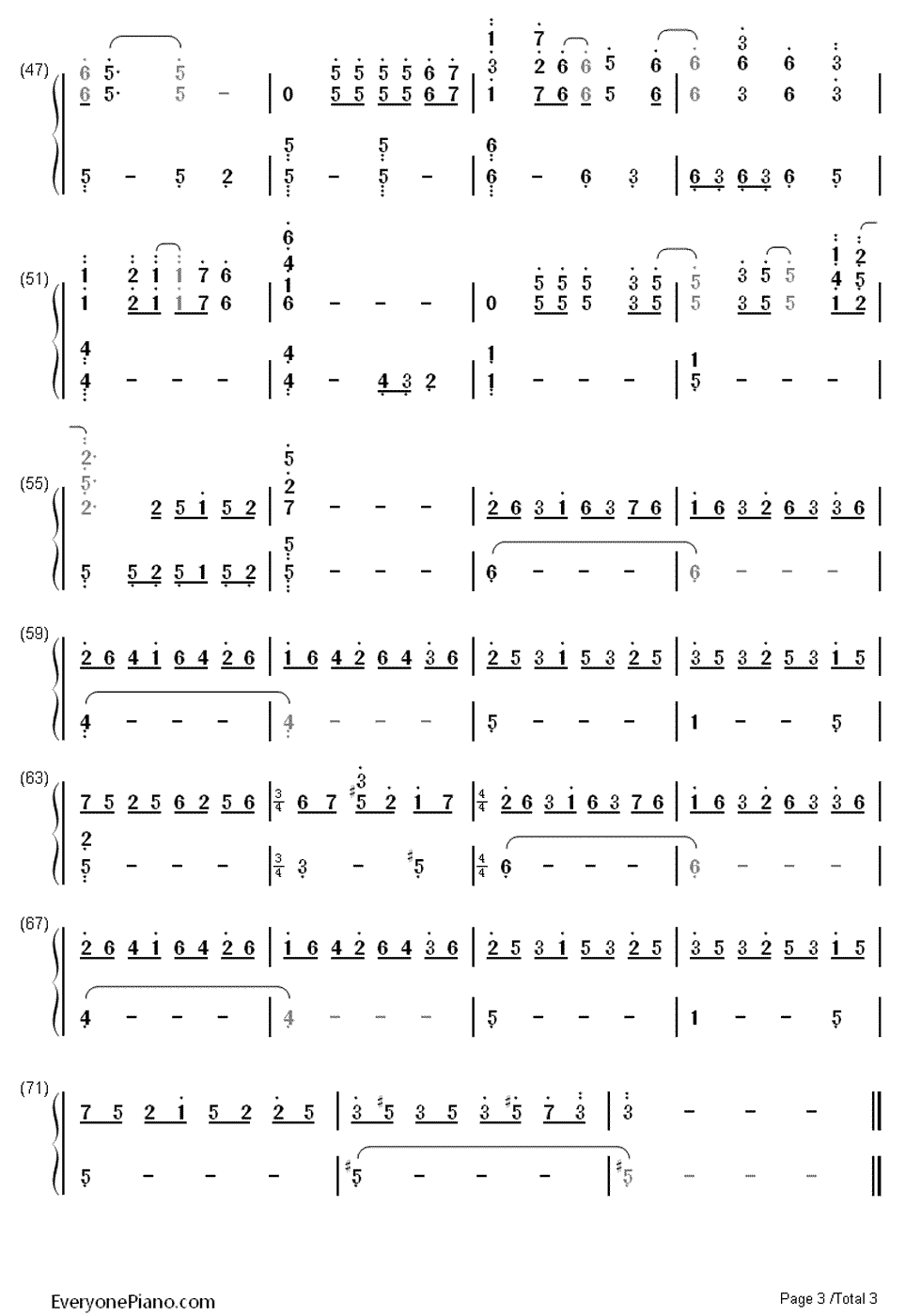 Carry_On钢琴简谱_Ali演唱