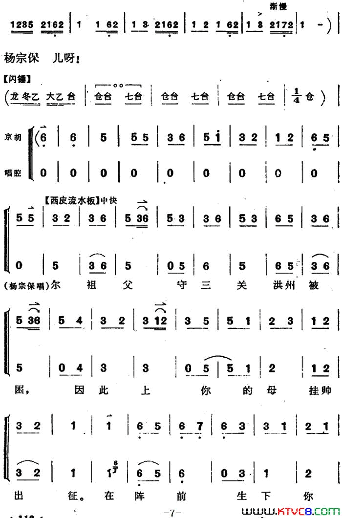 穆桂英挂帅第六场述旧穆桂英挂帅_第六场_述旧简谱