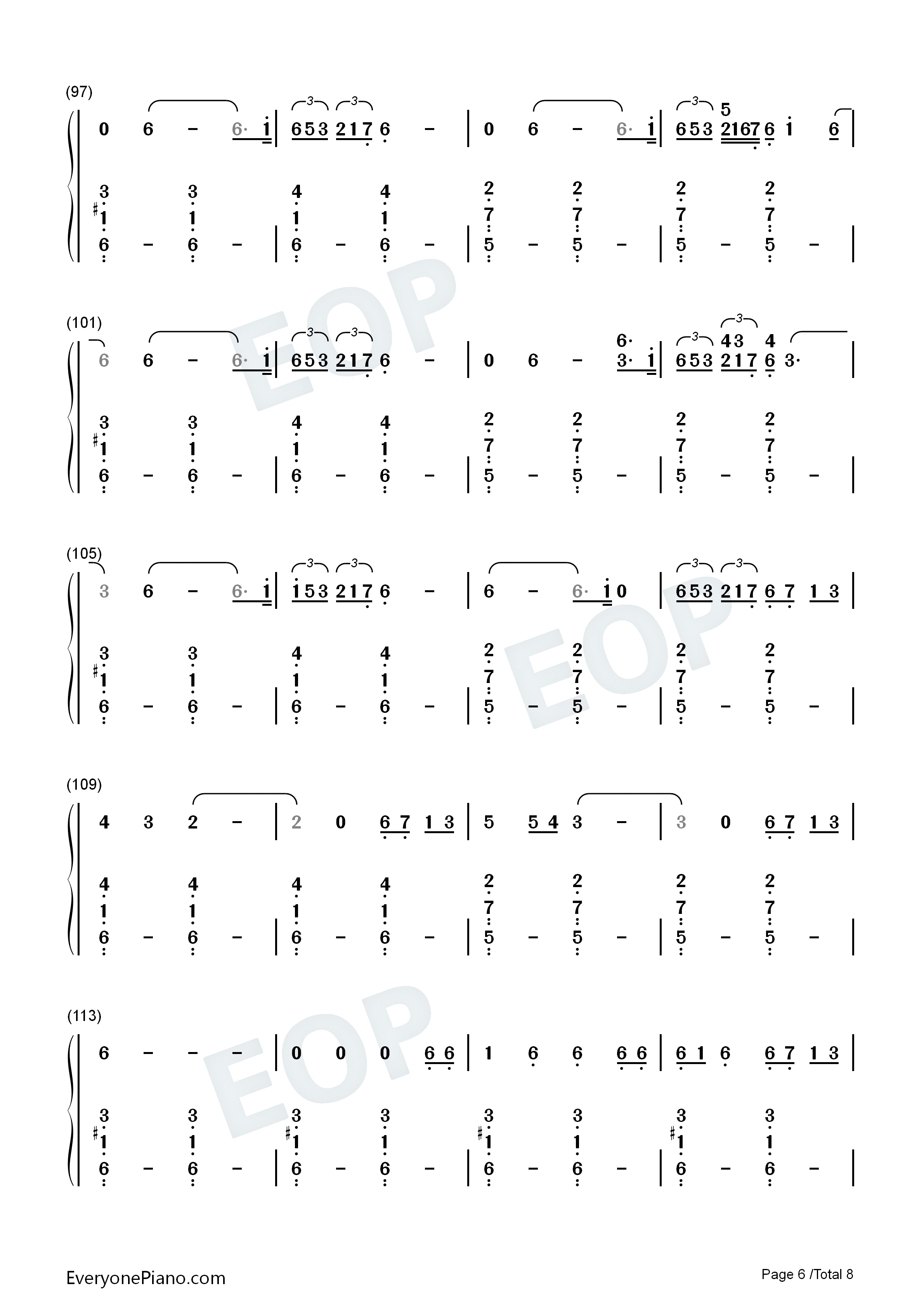 Empire钢琴简谱_Shakira演唱