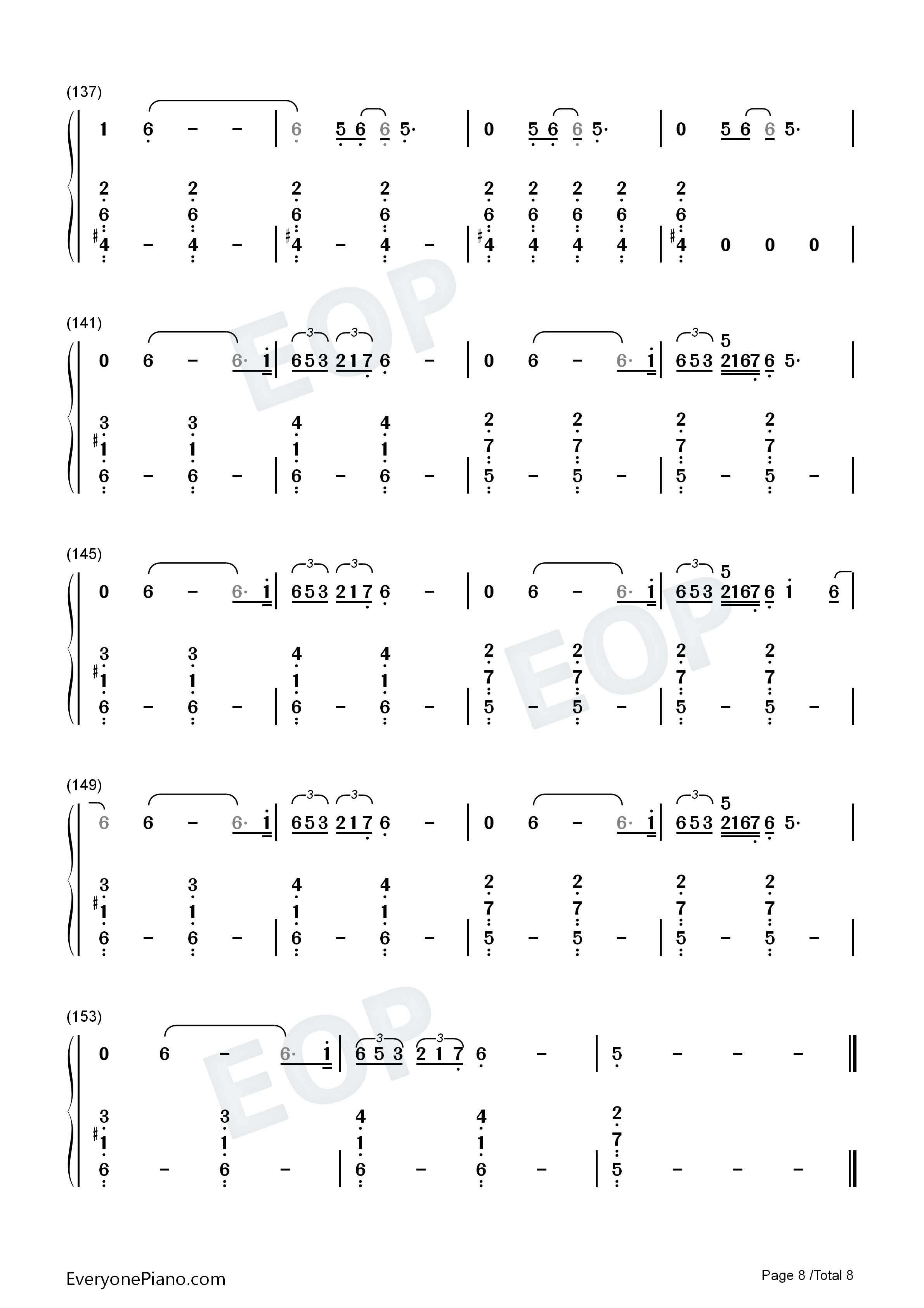 Empire钢琴简谱_Shakira演唱