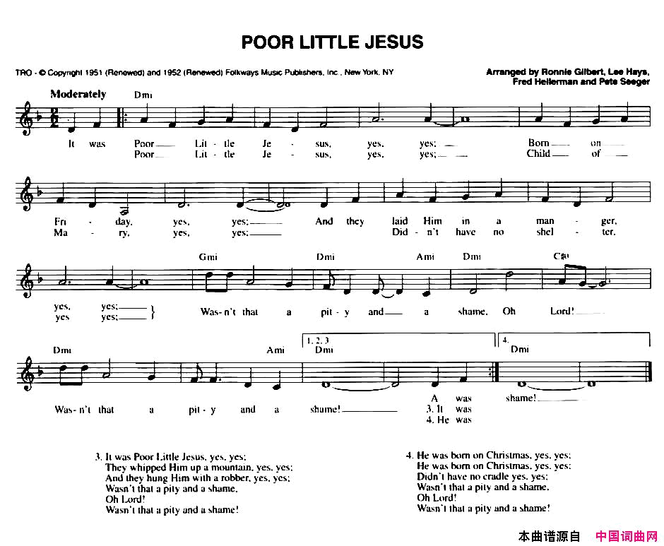 POORLITTLEJESUS简谱