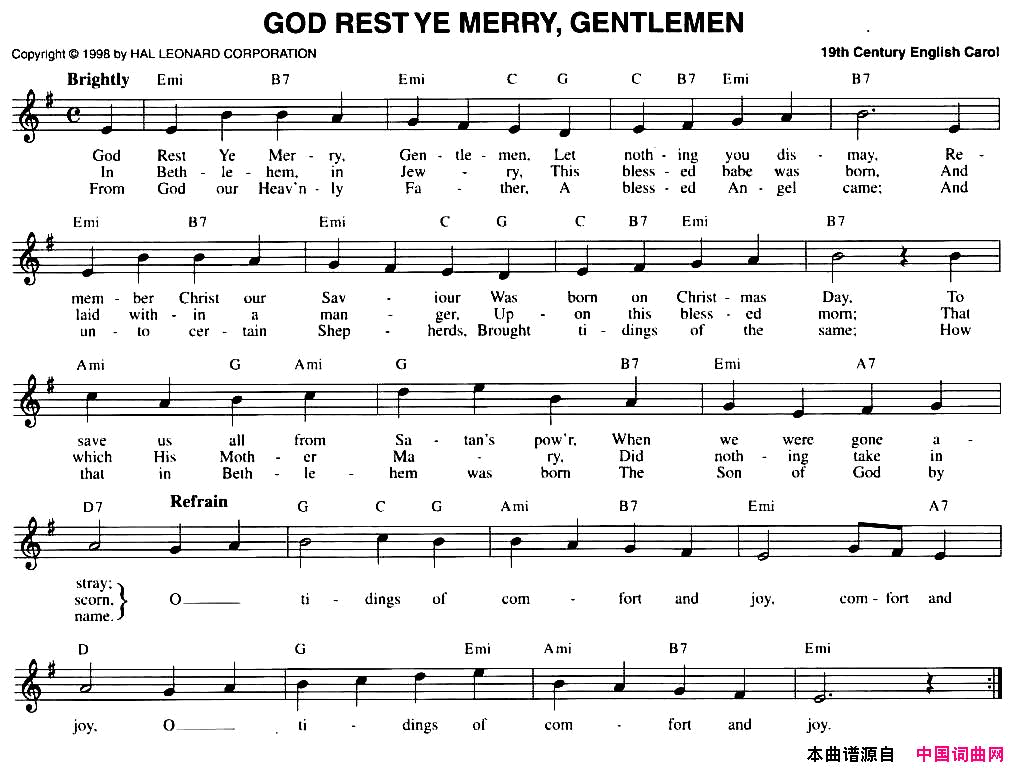 GODRESTYEMERRY,GENTLEMEN简谱