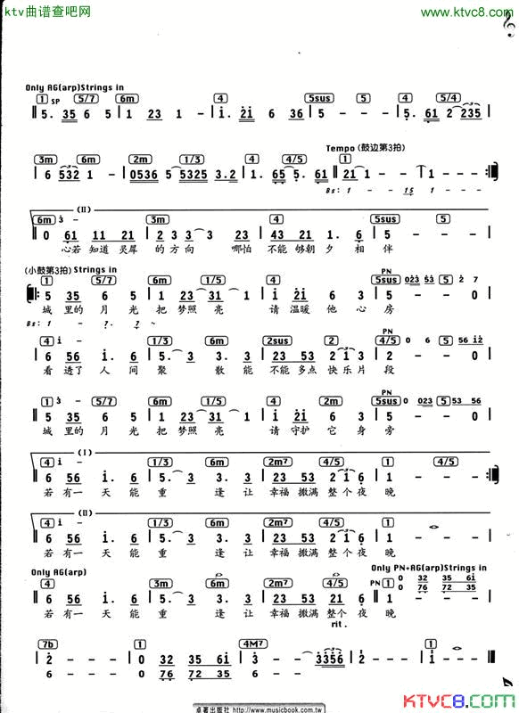 城里有月光简谱_许美静演唱