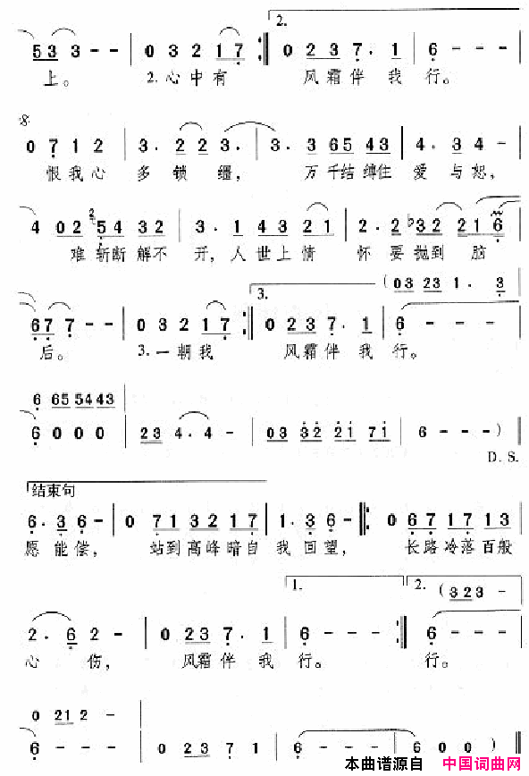 邓丽君演唱歌曲集251_300简谱