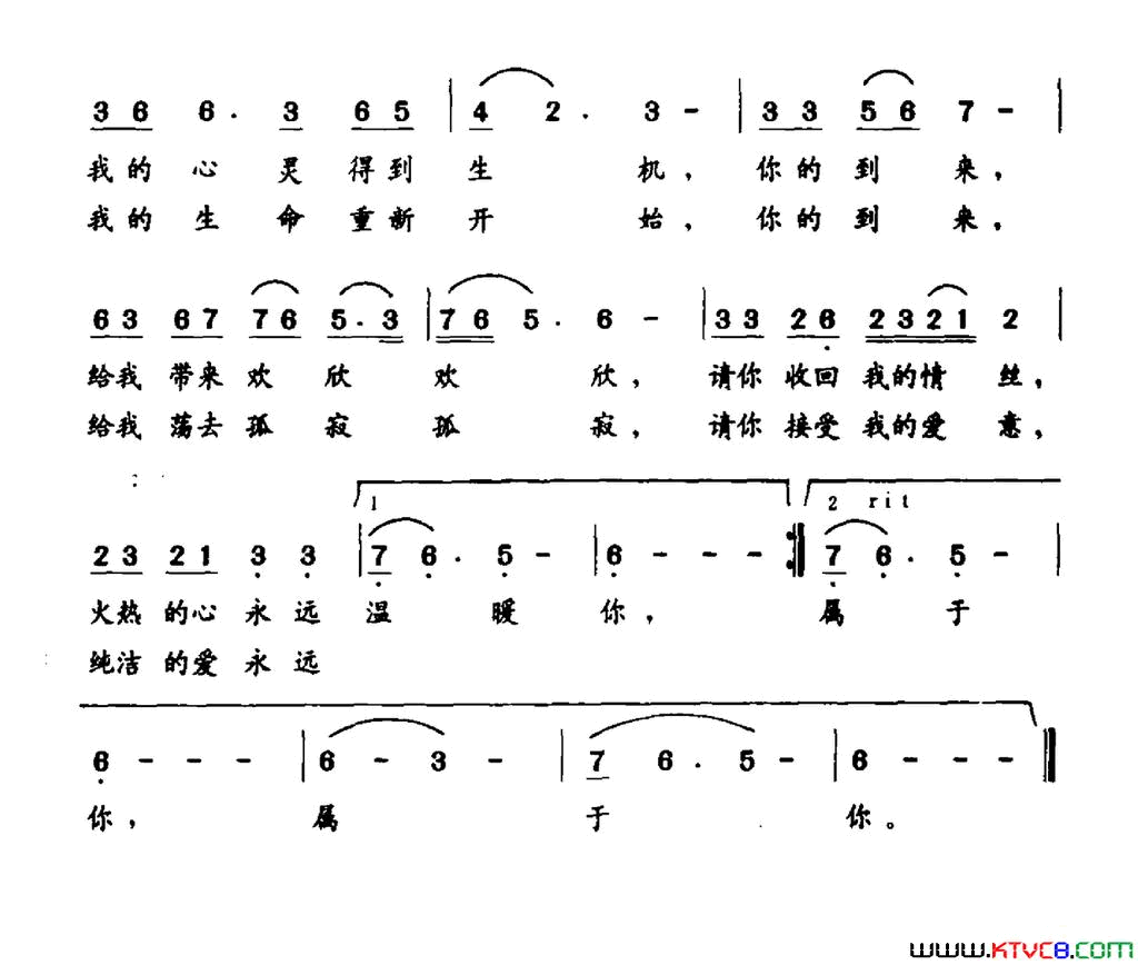 我的爱永远属于你简谱