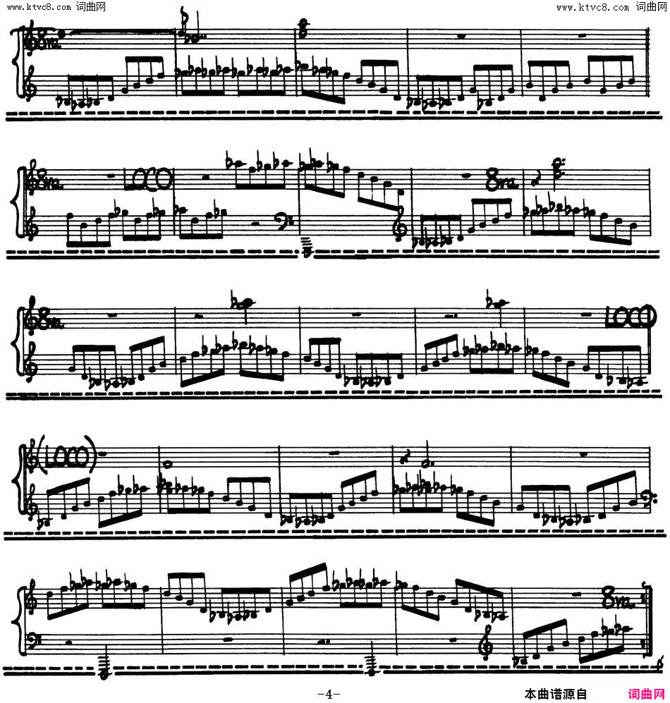 为加料钢琴而作的奏鸣曲与间奏曲14、15简谱