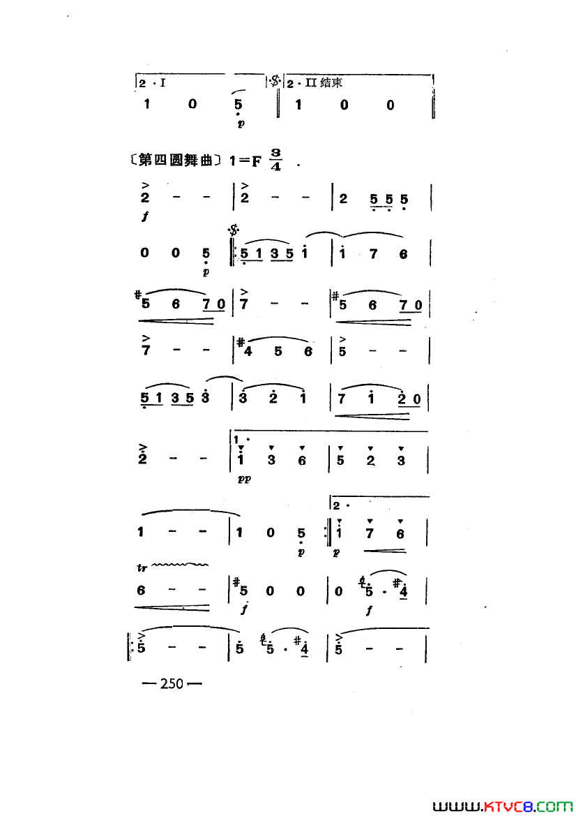 世界著名圆舞曲六首主旋律简谱