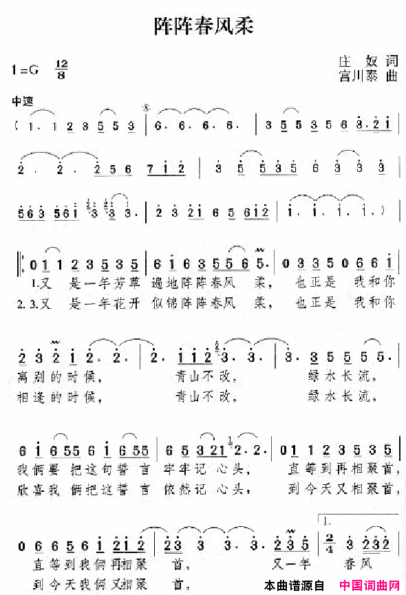 邓丽君演唱歌曲集251_300简谱