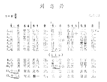 刘志丹简谱