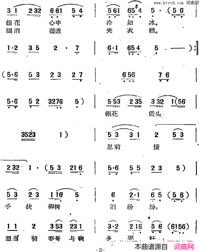 “姑娘心里不平静”选曲：姑娘心里不平静简谱